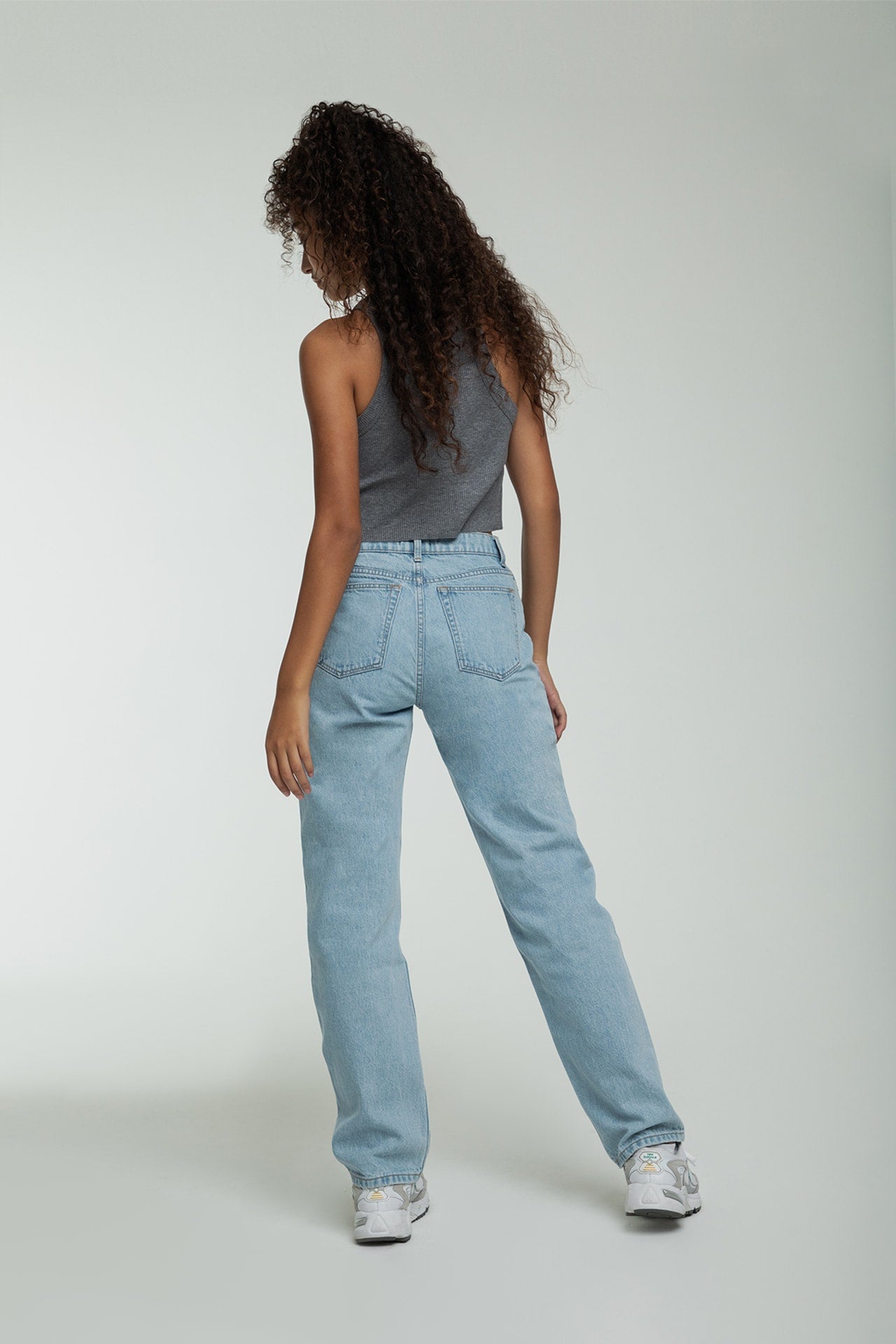 Low Rise Straight Fit Light Blue