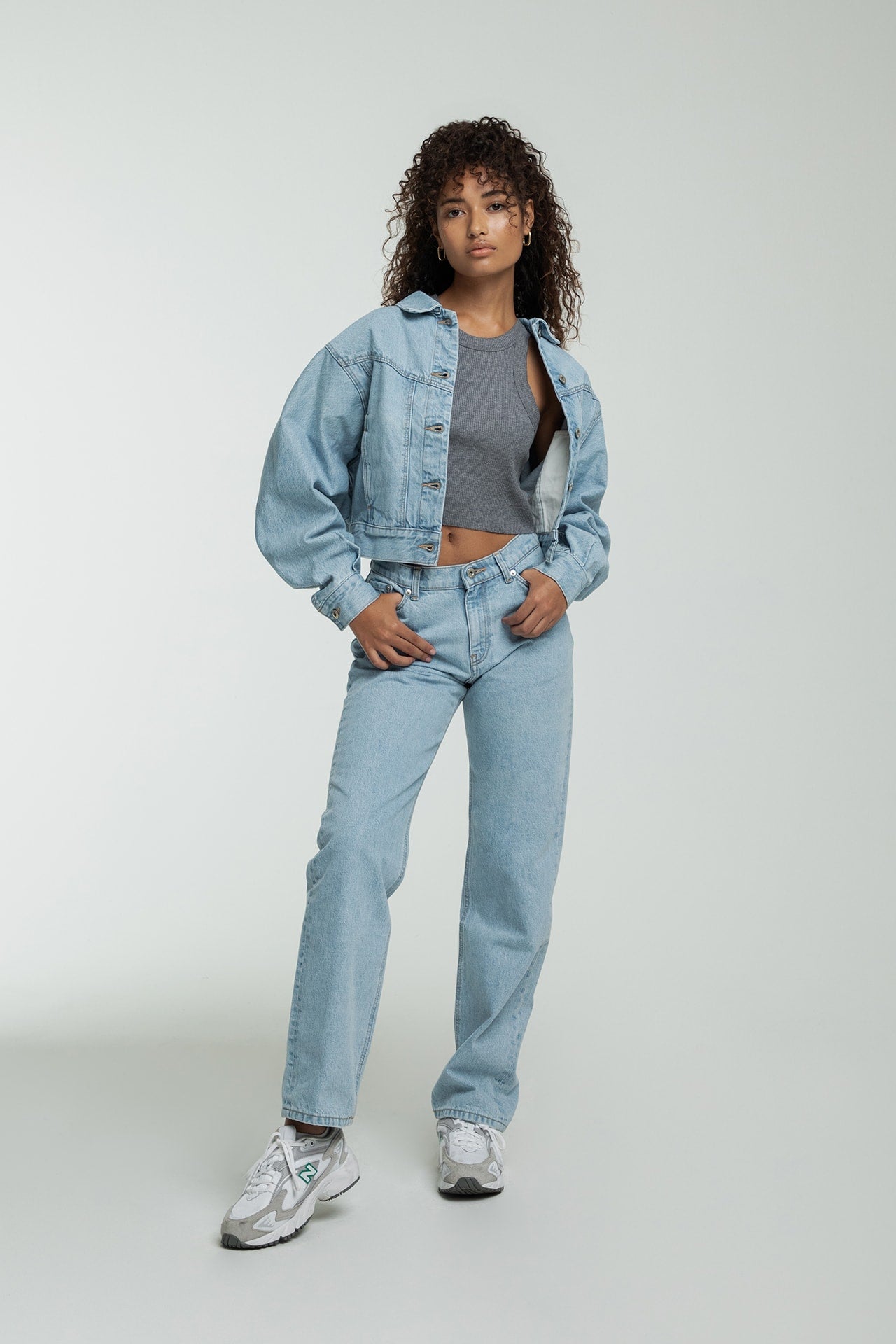 Low Rise Straight Fit Light Blue