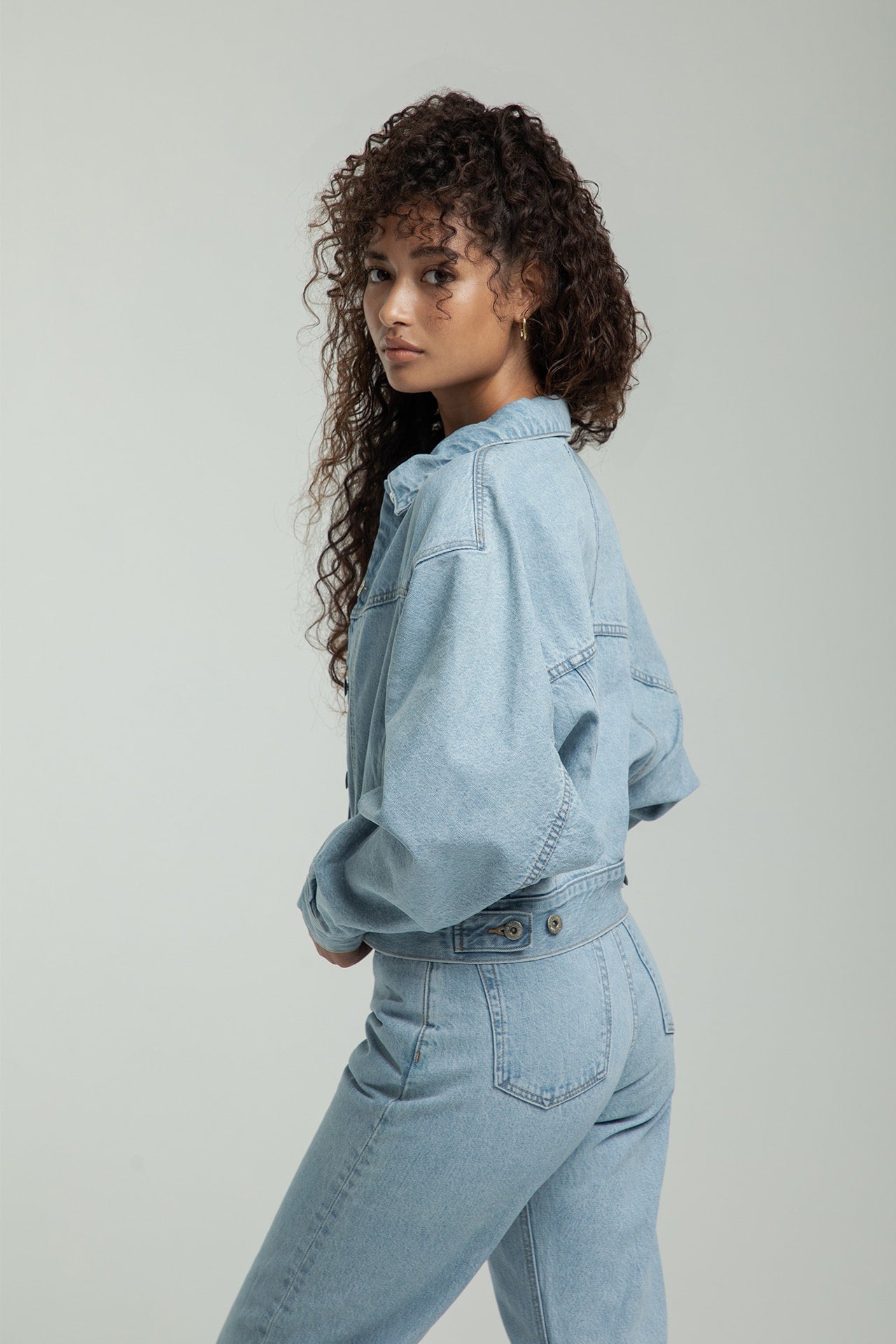 Low Rise Straight Fit Light Blue