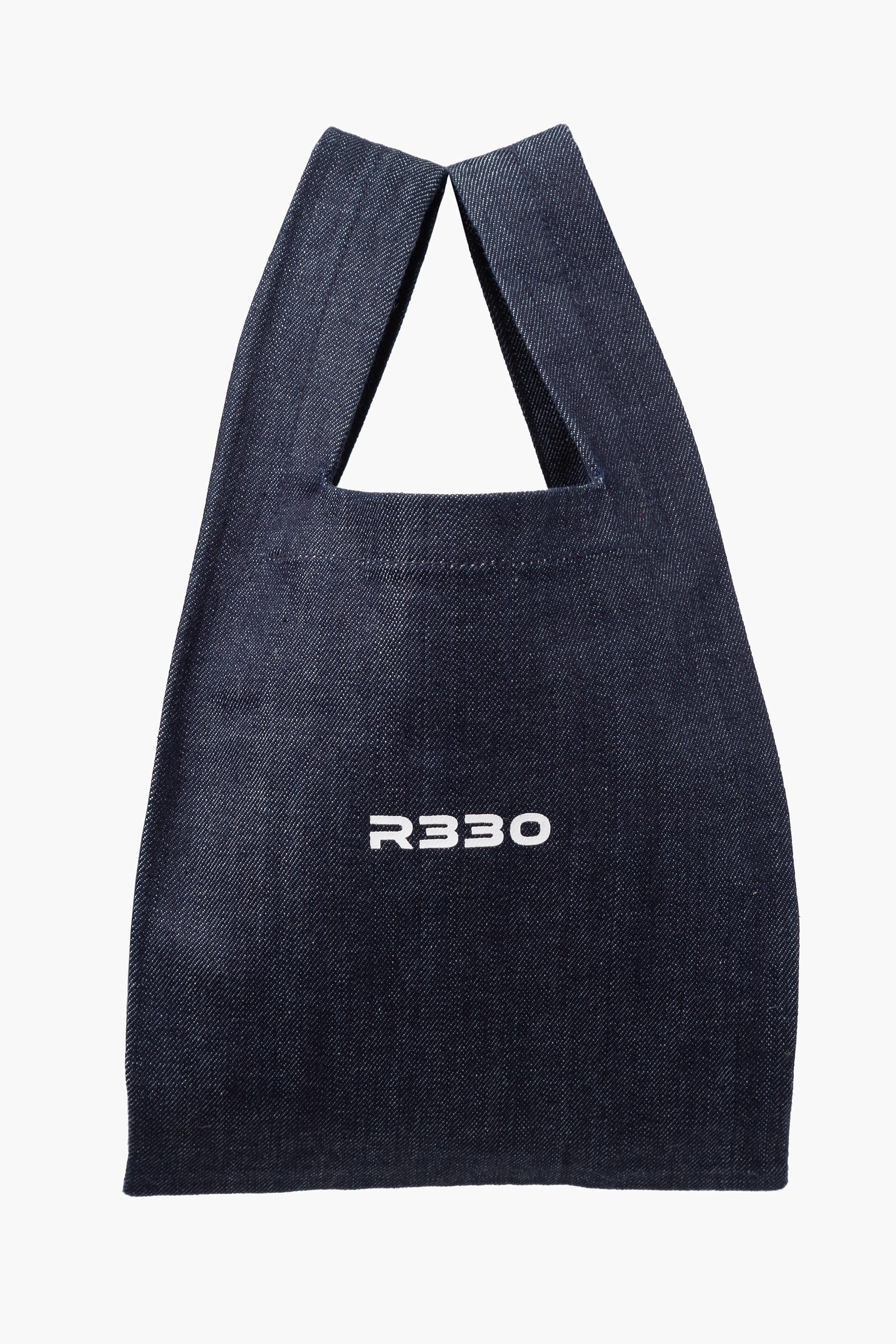 DENIM MARCHE BAG SMALL - Full front 1