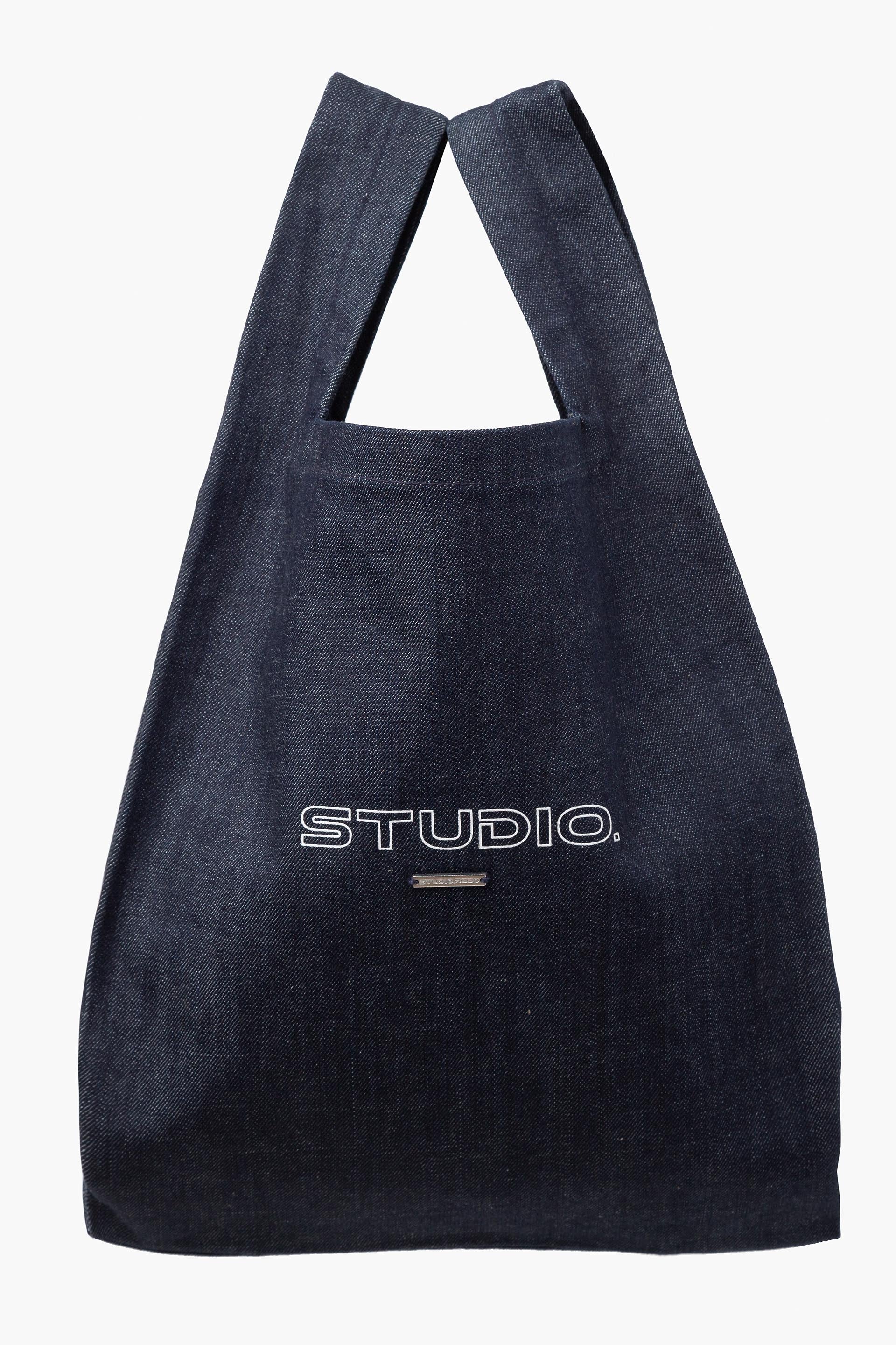 DENIM MARCHE BAG MEDIUM - Blue