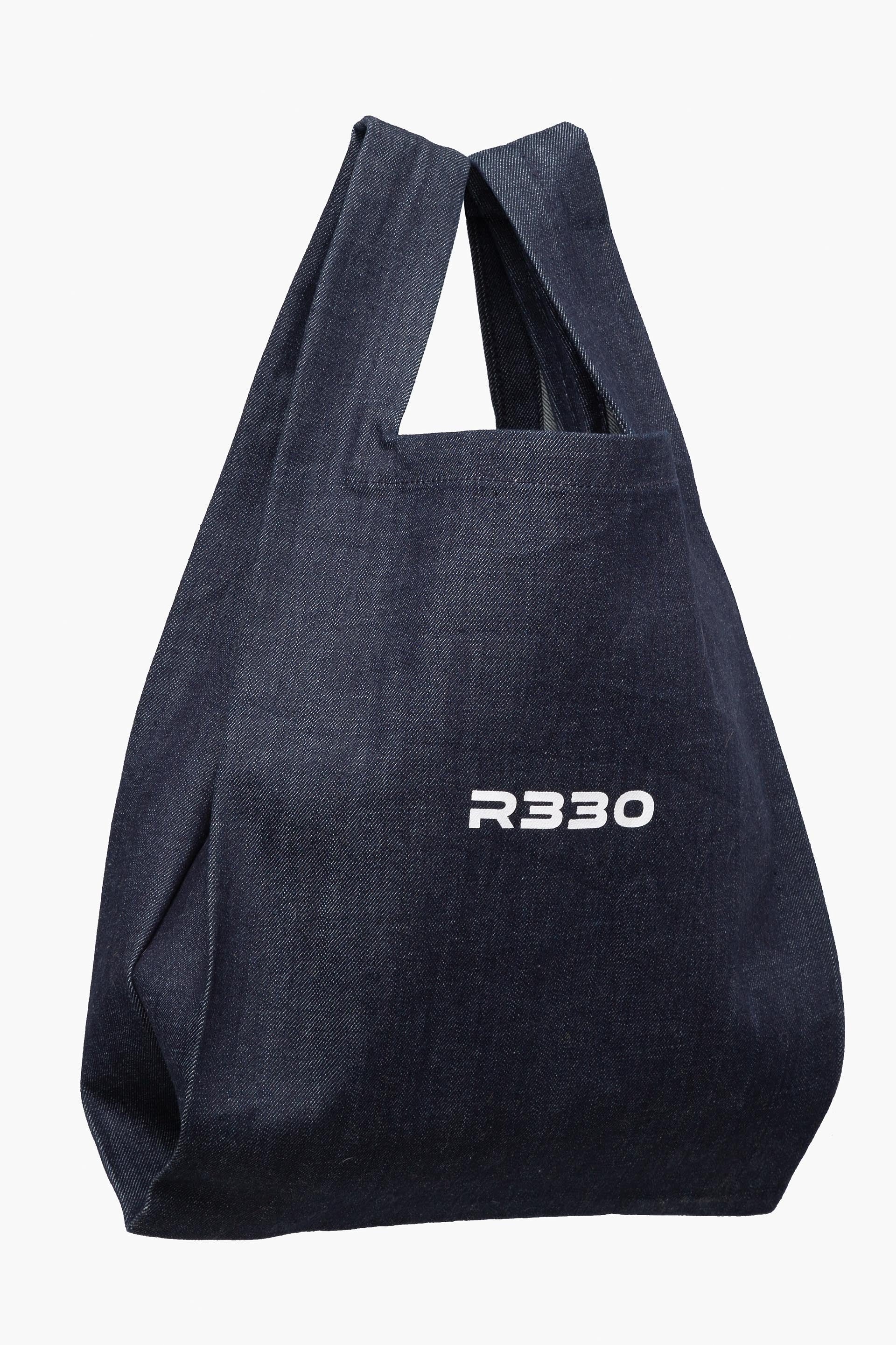 DENIM MARCHE BAG MEDIUM - Blue half side