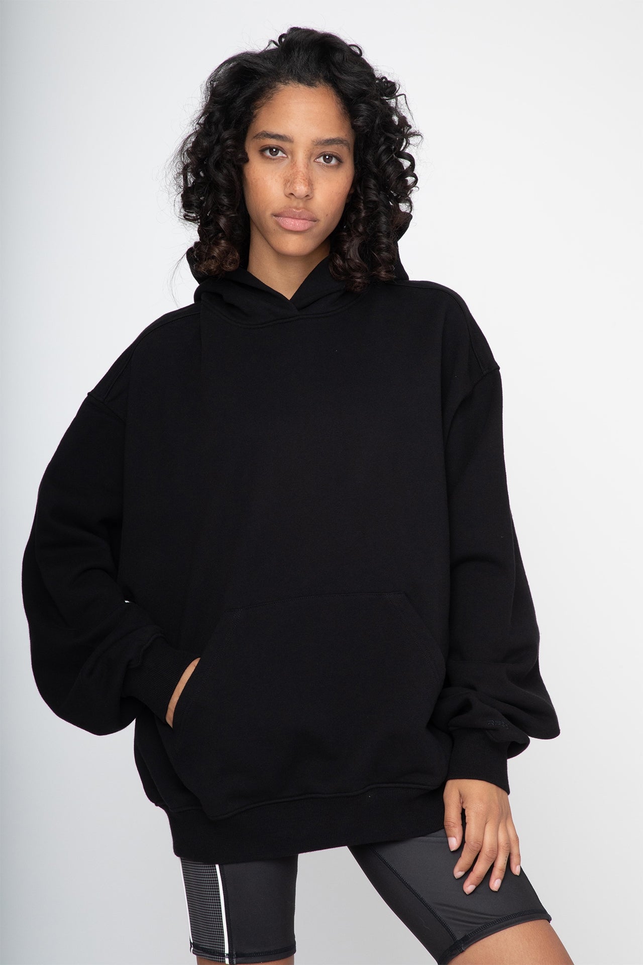 Unisex Oversized Pullover Hoodie Black