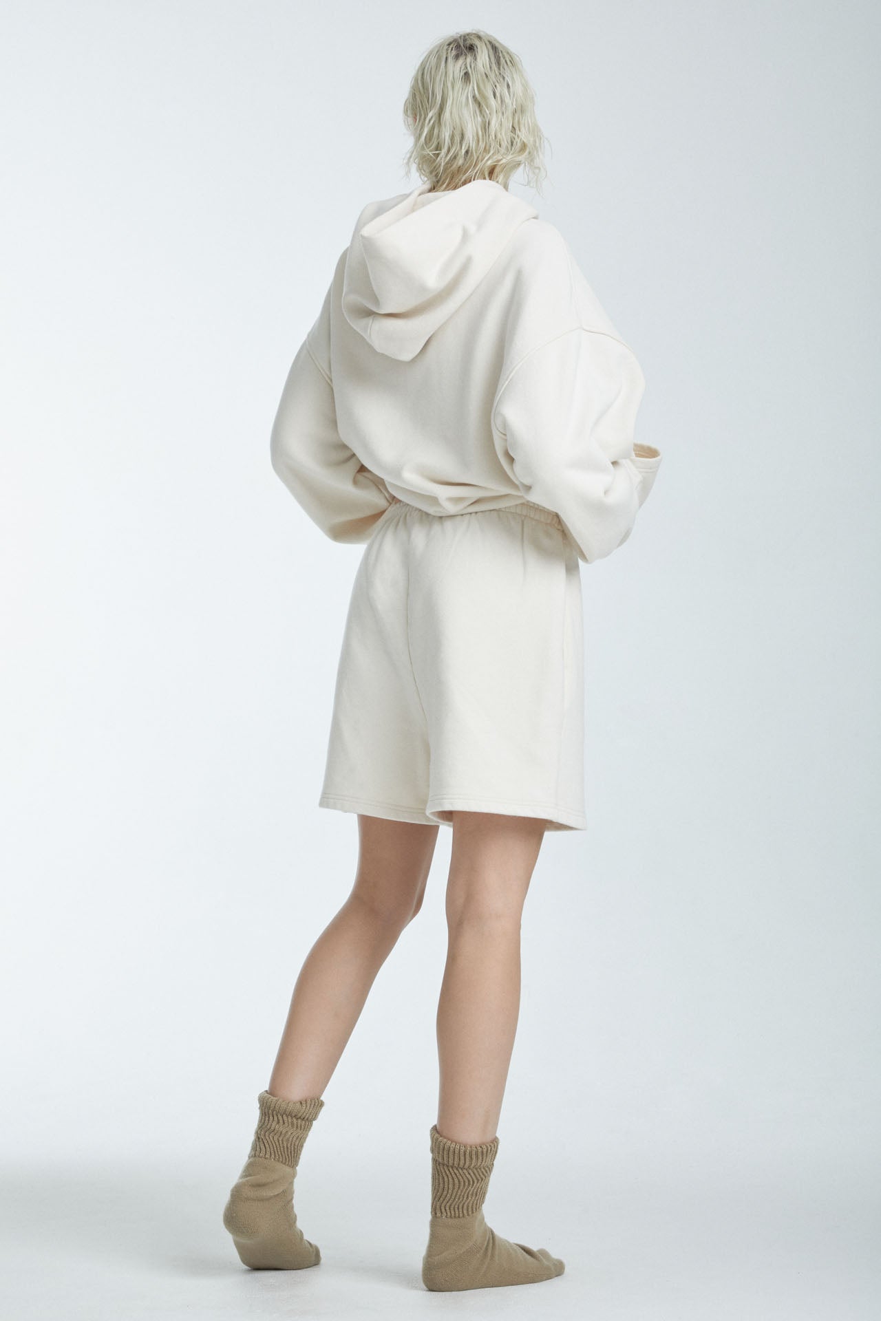 Unisex Oversized Pullover Hoodie Ecru