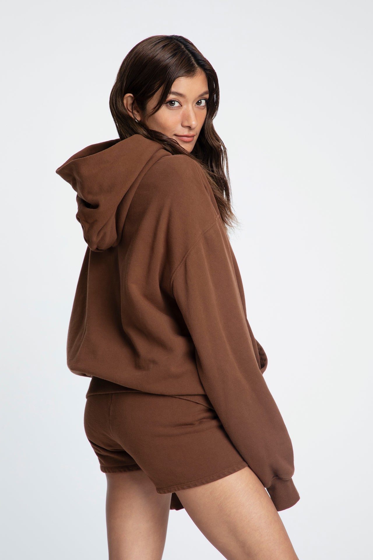 Unisex Oversized Pullover Hoodie Brown