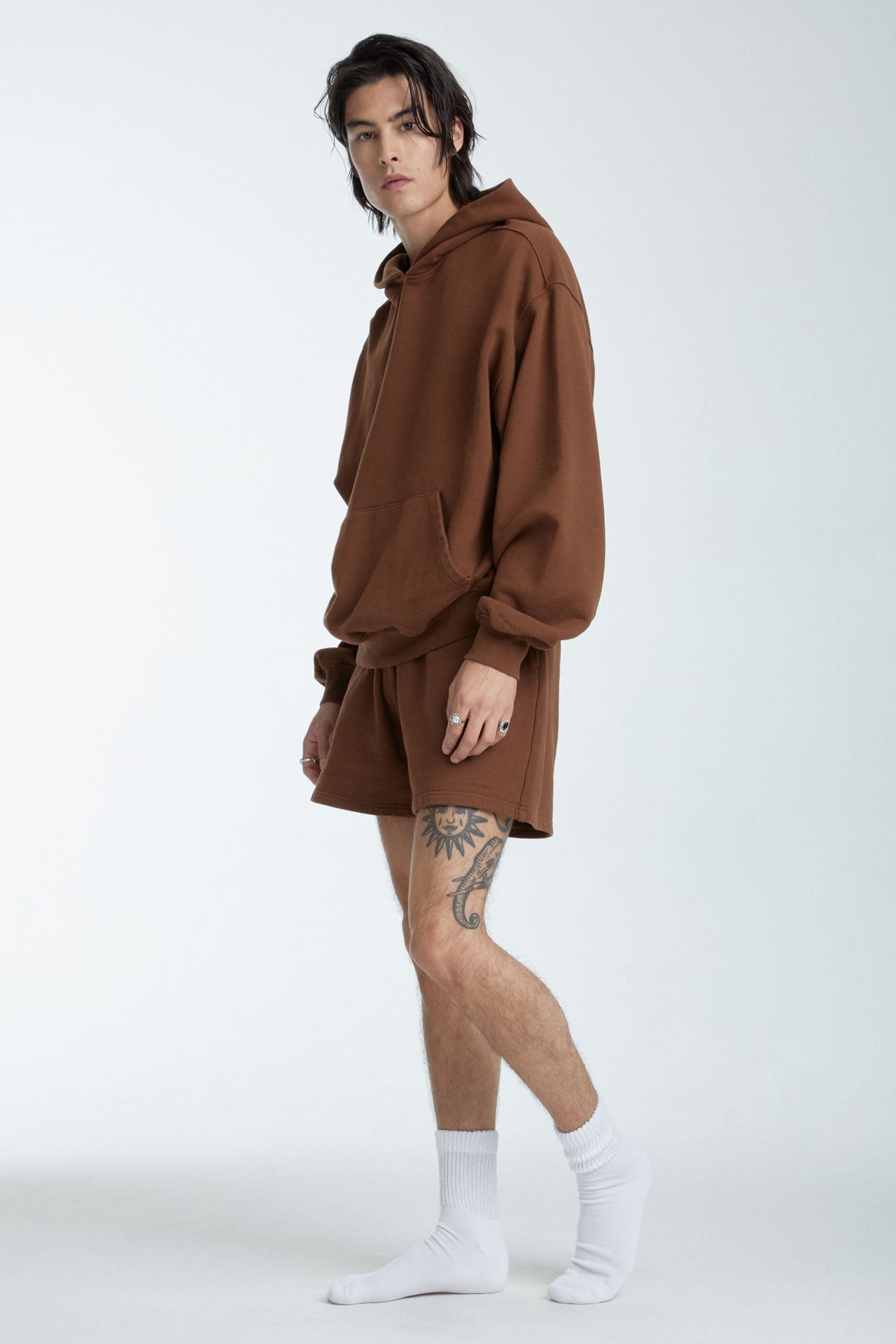 Unisex Oversized Pullover Hoodie Brown