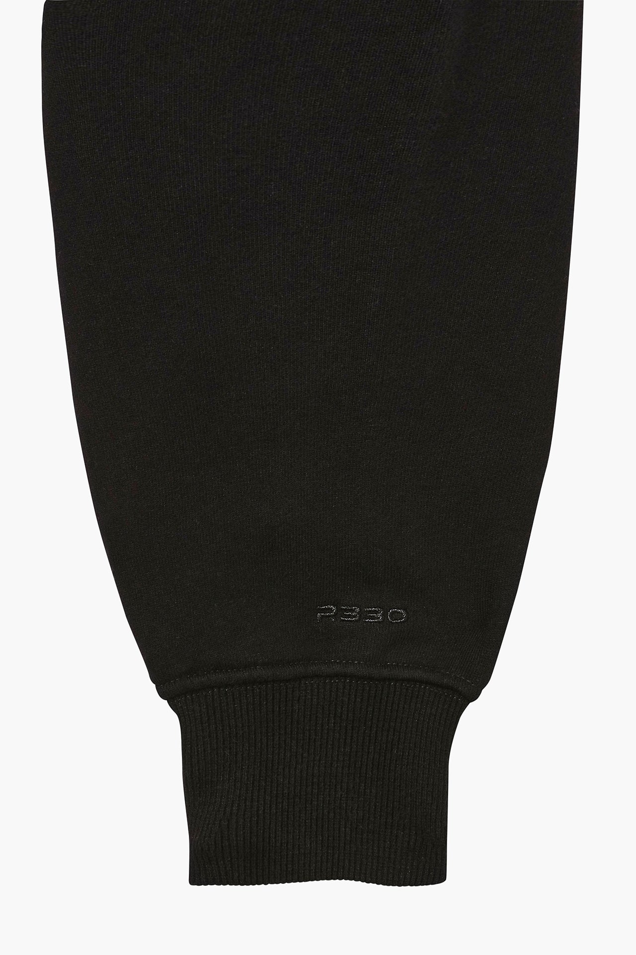 Cropped Pullover Hoodie - Black Sleeves