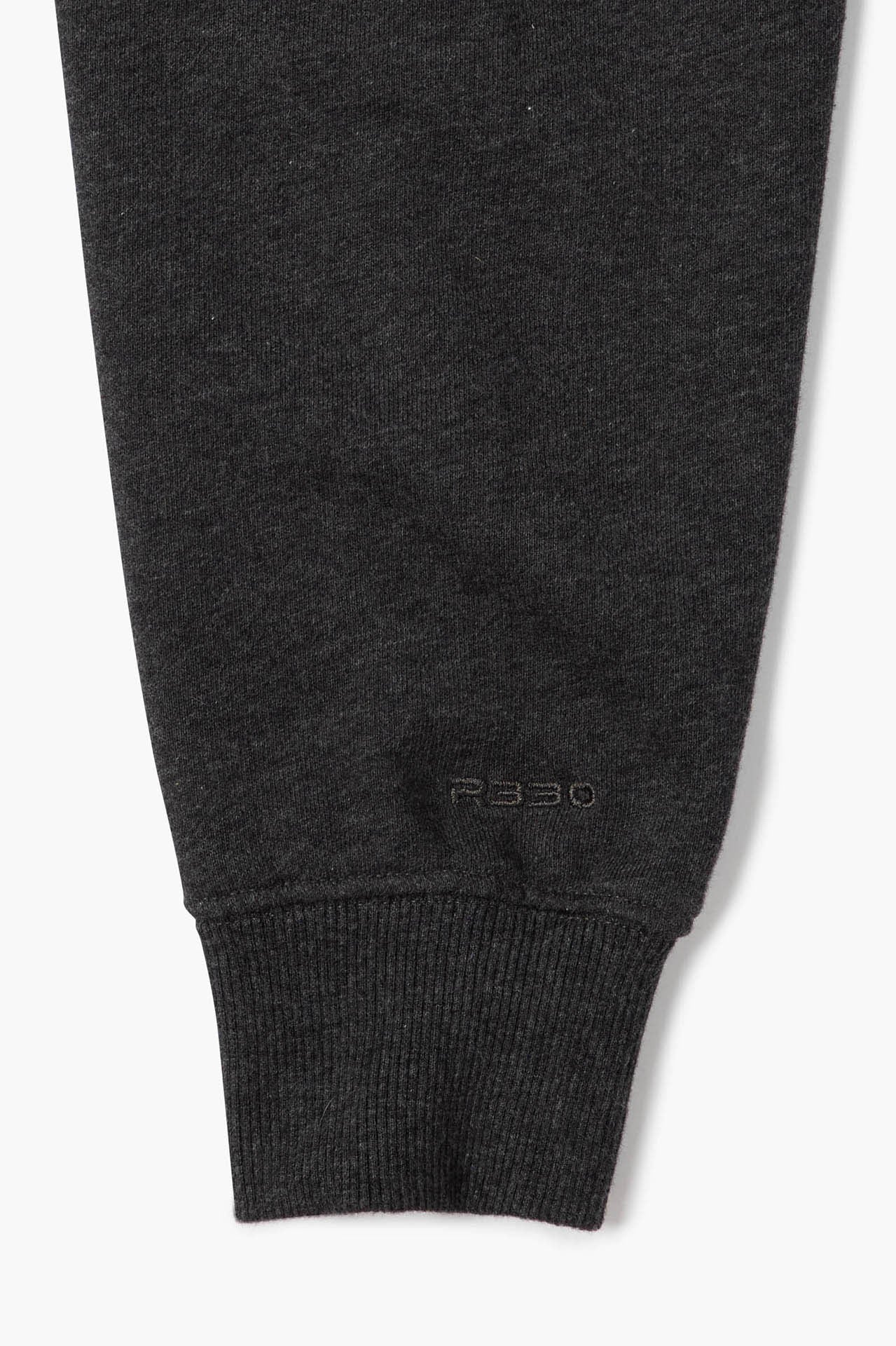 Cropped Pullover Hoodie - Charcoal Sleeves