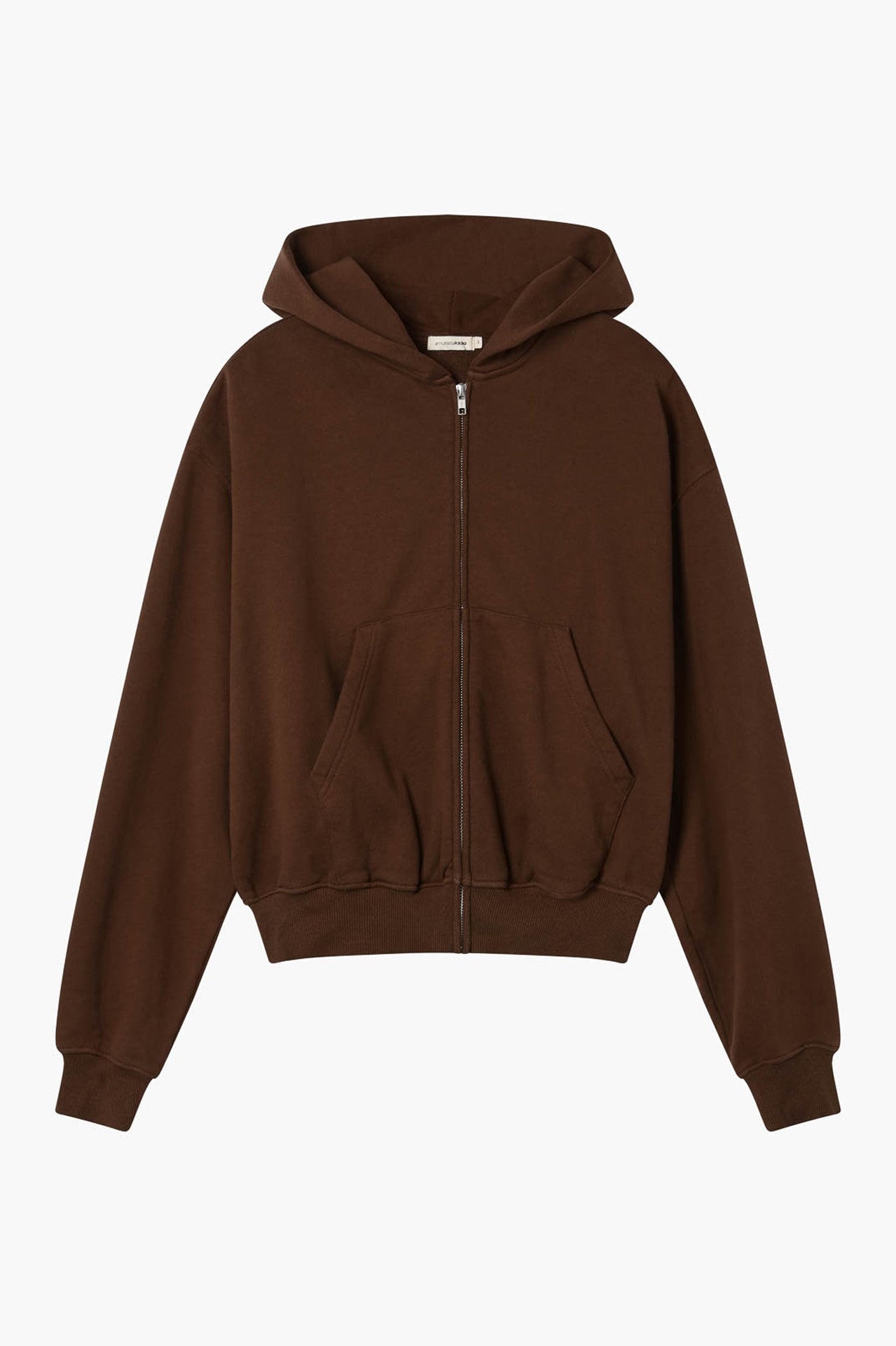Unisex Oversized Zip Hoodie Brown