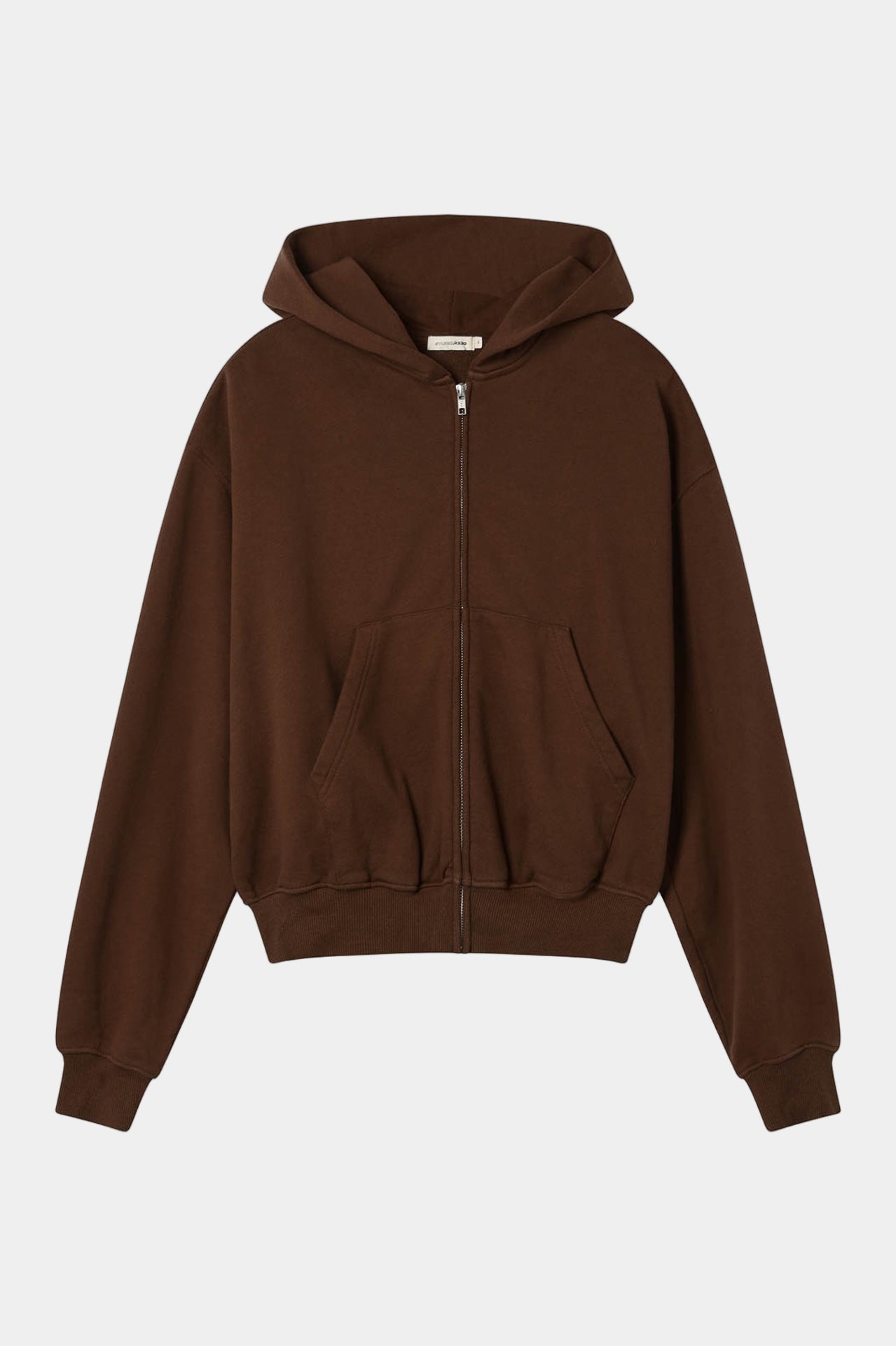 Unisex Oversized Zip Hoodie Brown