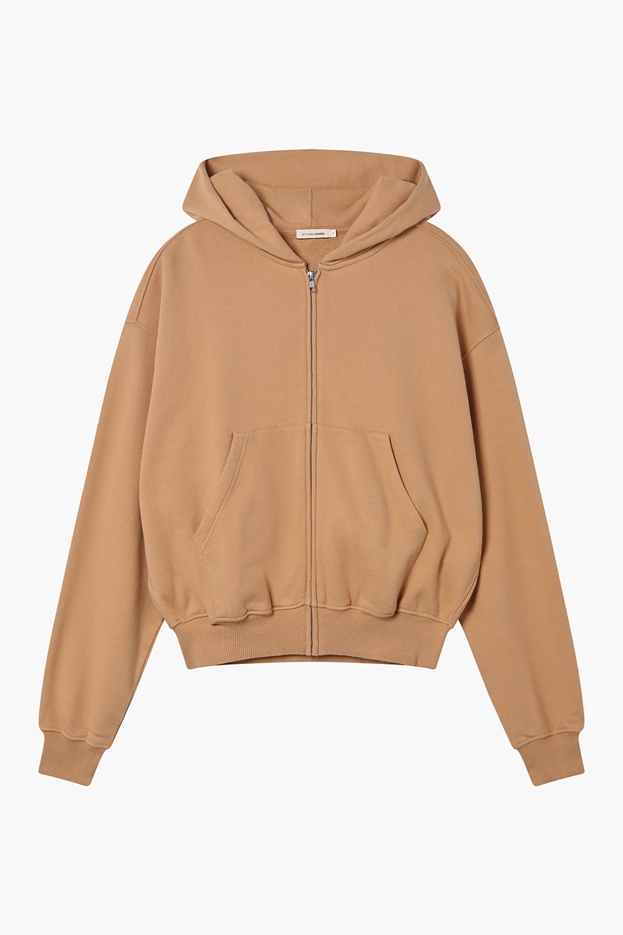 Unisex Oversized Zip Hoodie Light Brown