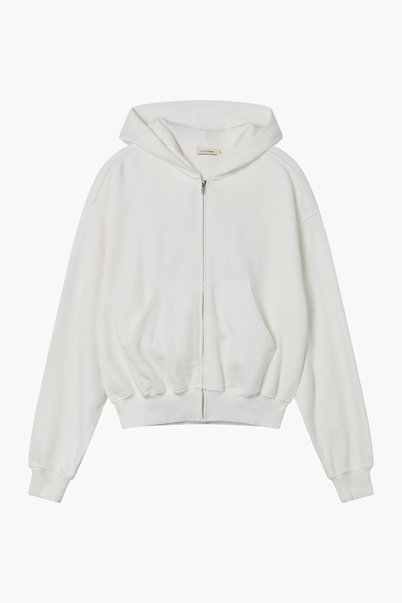 Unisex Oversized Zip Hoodie White