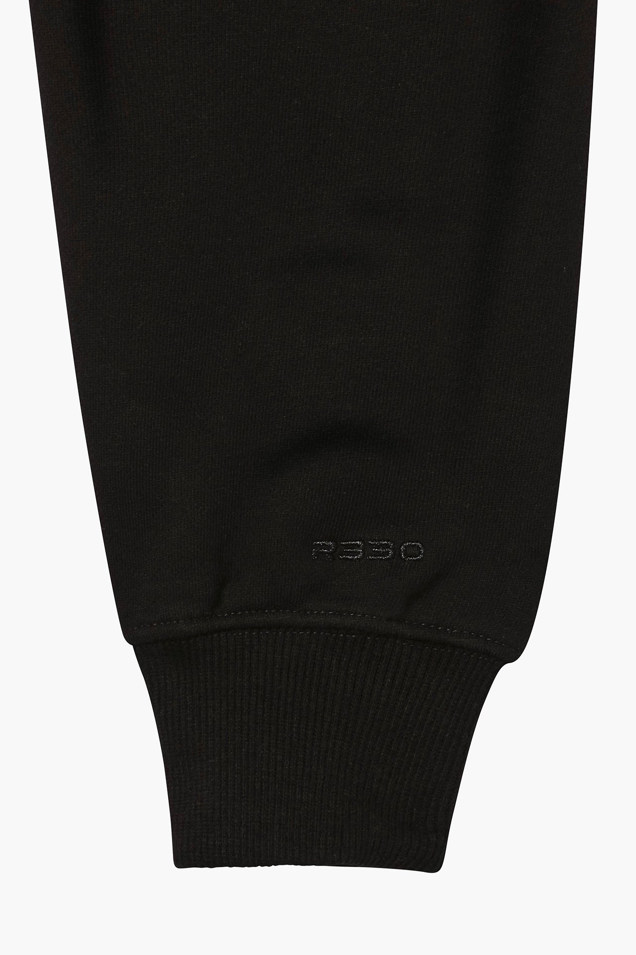 Cropped Half Zip Sweat - Black Sleeves