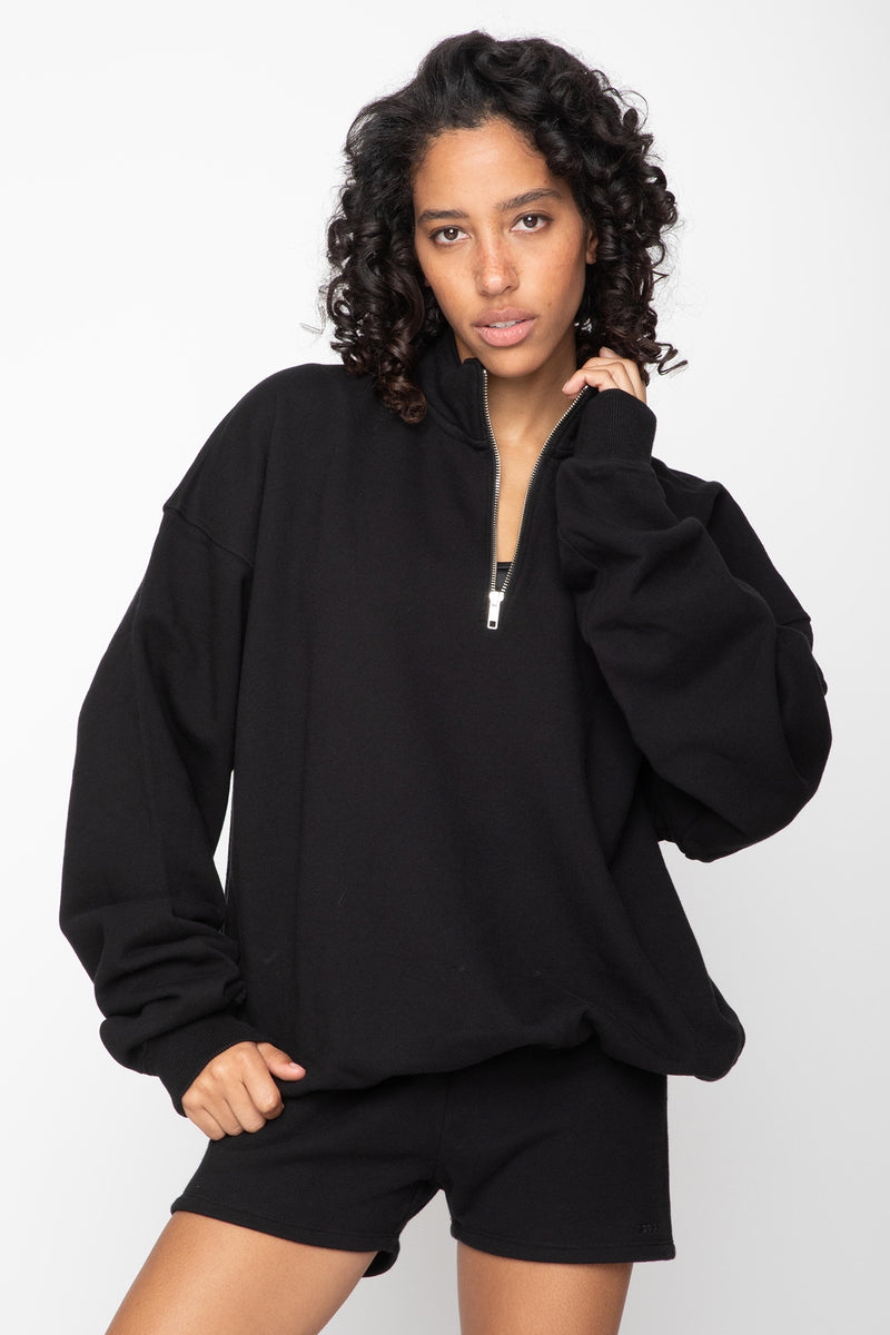 Unisex Oversized Half Zip Sweat