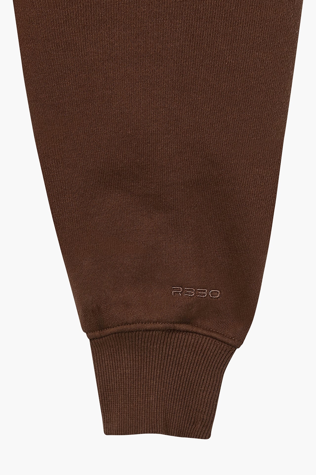 Unisex Oversized Half Zip Sweat Brown