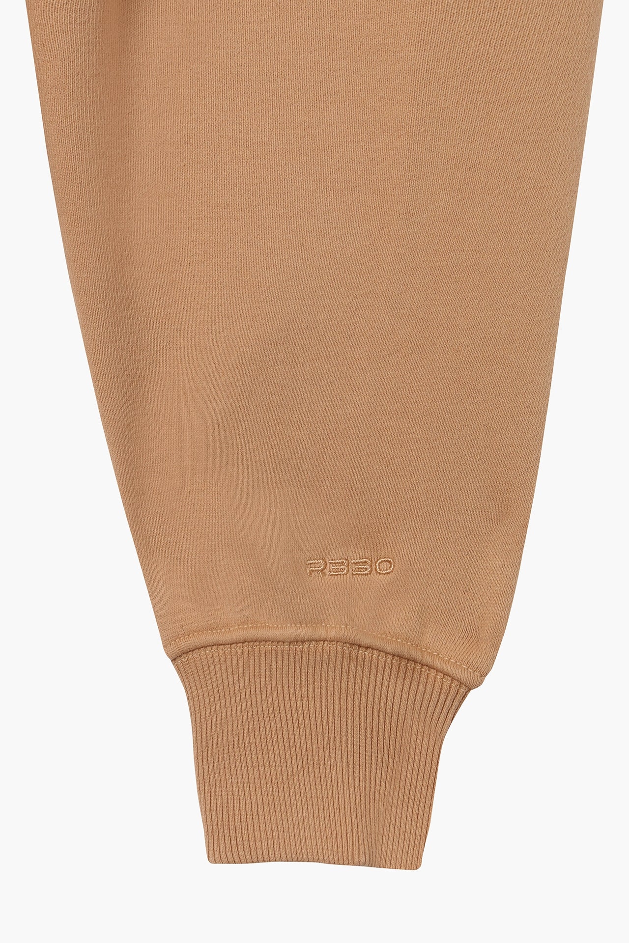 Unisex Oversized Half Zip Sweat Light Brown