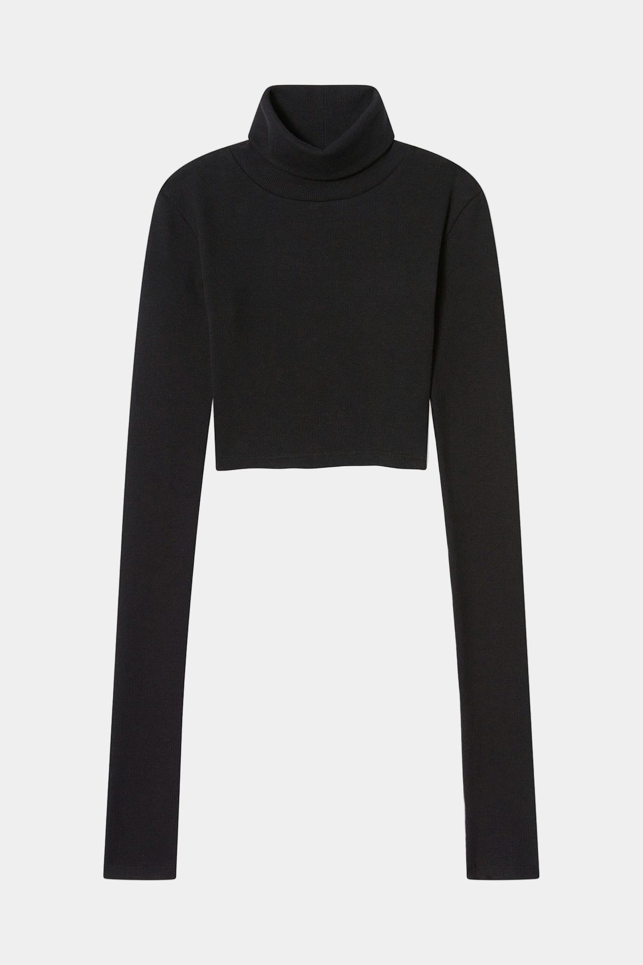Neo Fitted Cropped Turtle Neck Gray