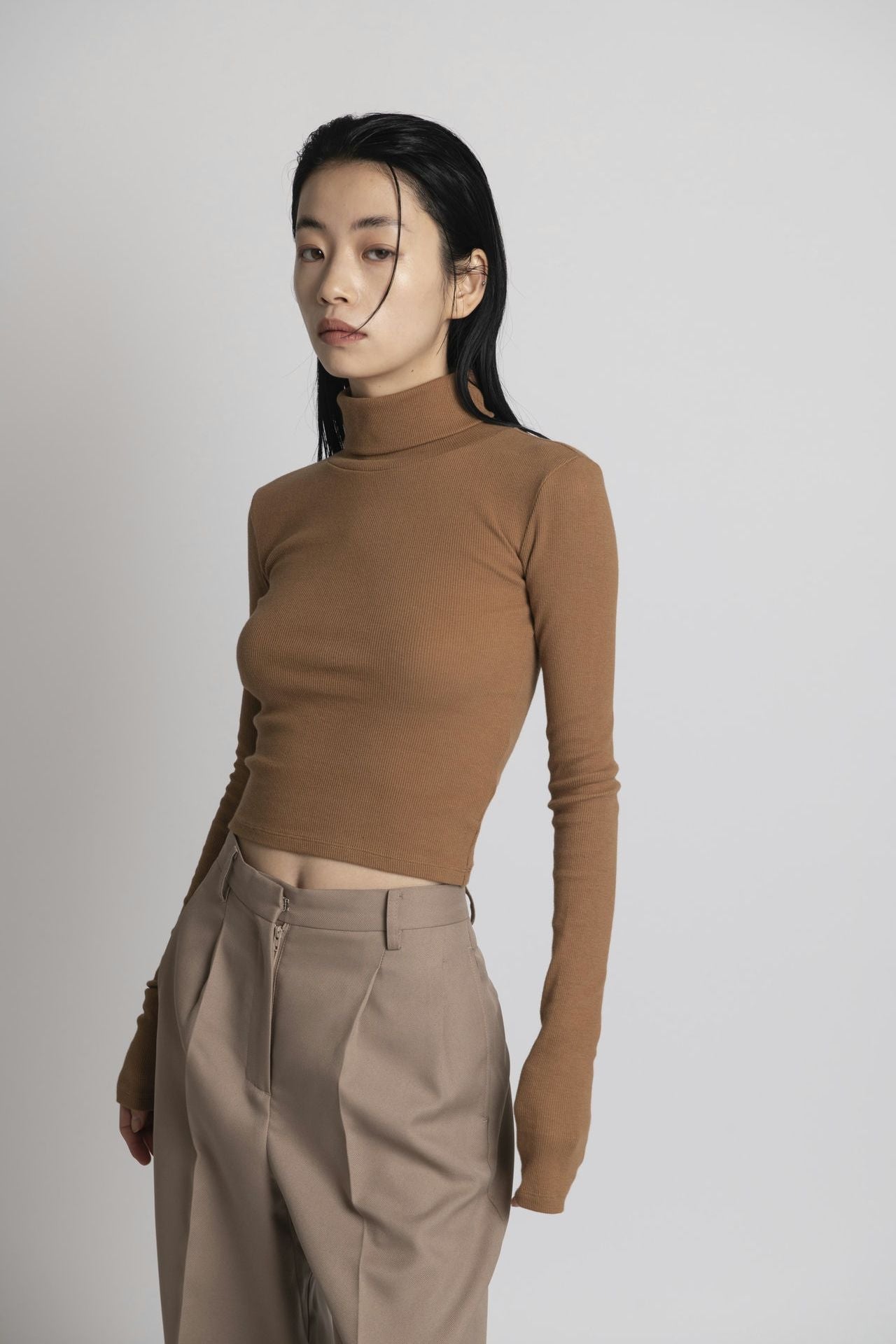 Neo Fitted Turtle Neck Beige
