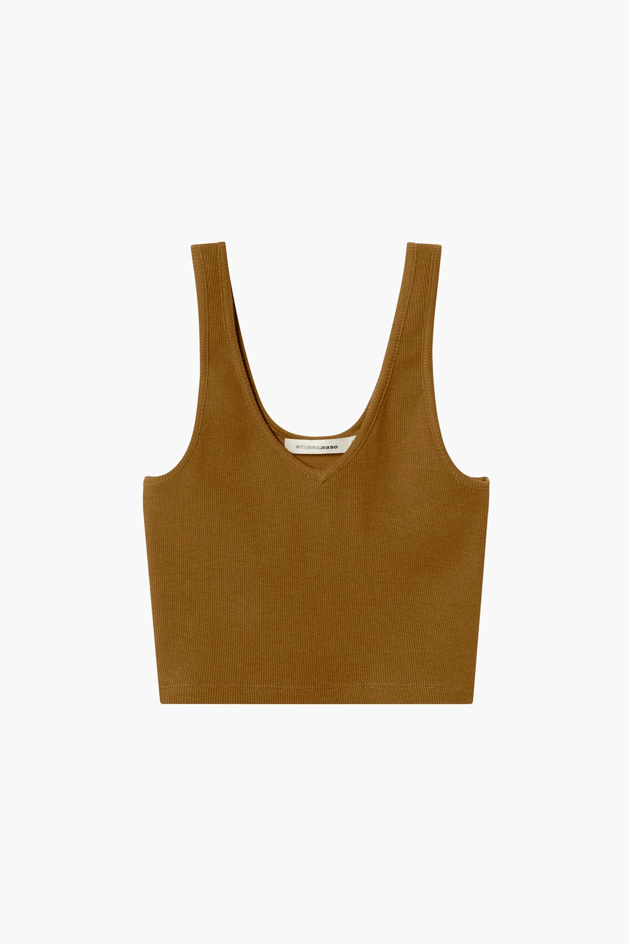 Neo Fitted Cropped Tank Beige