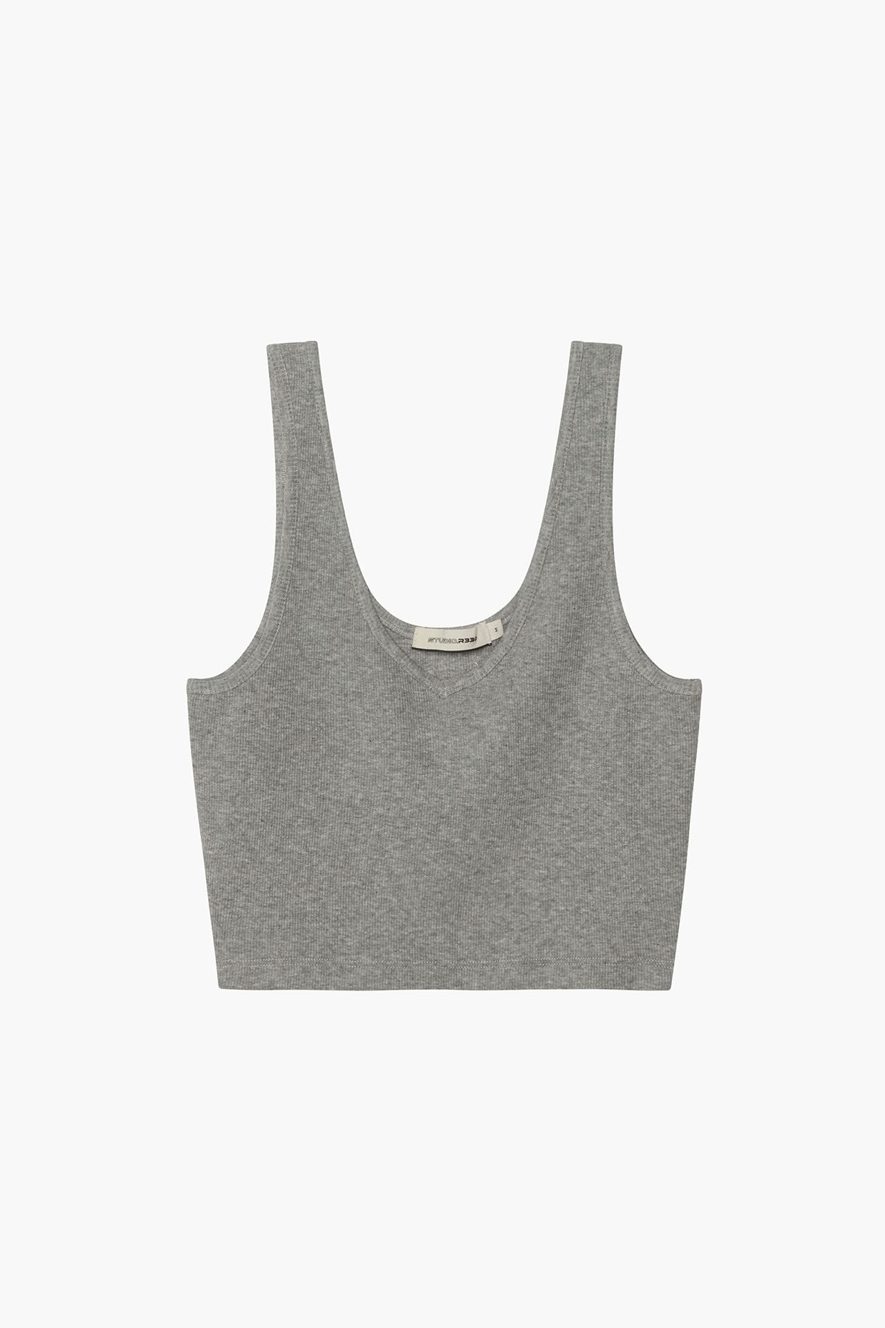 Neo Fitted Cropped Tank Gray