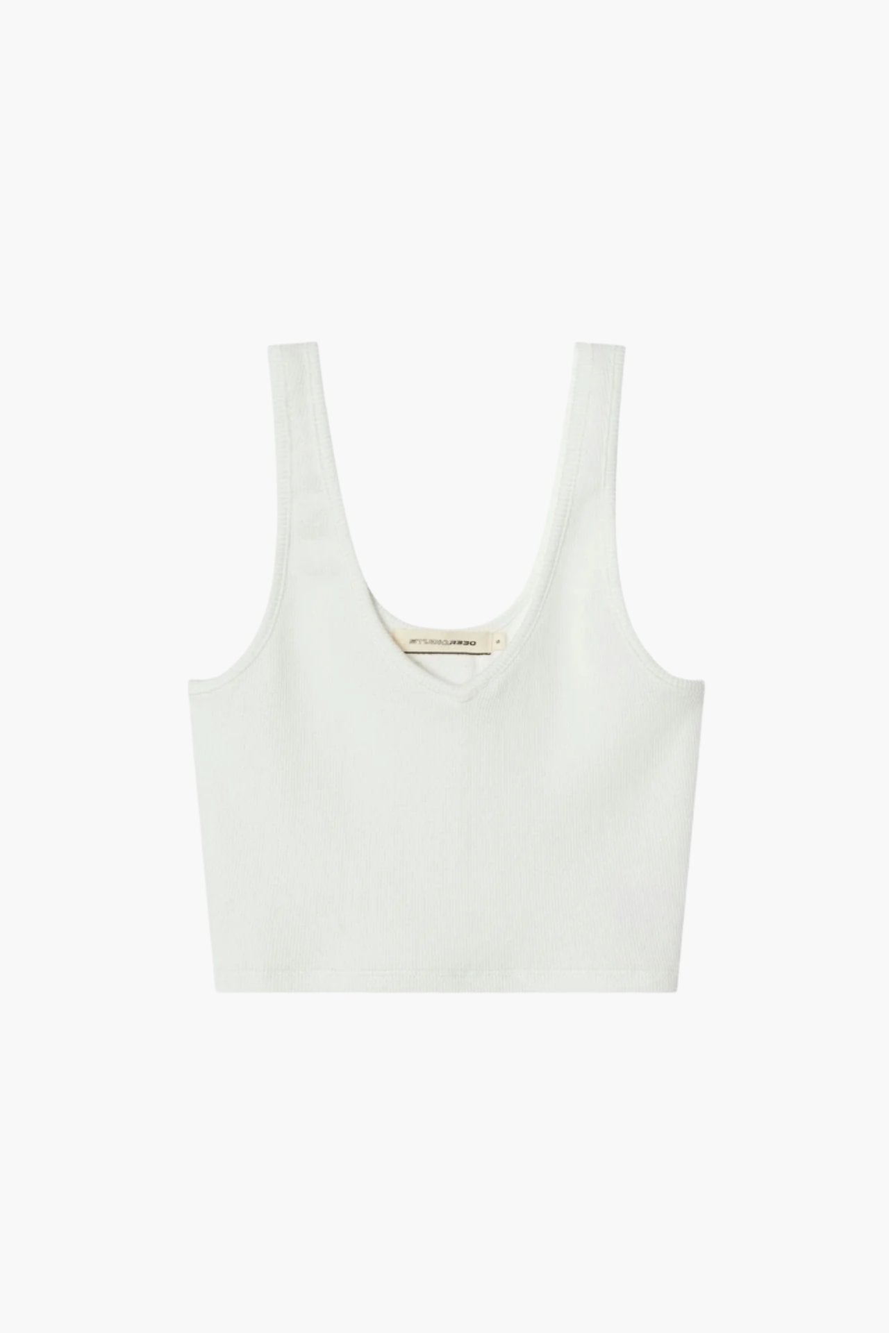 Neo Fitted Cropped Tank White
