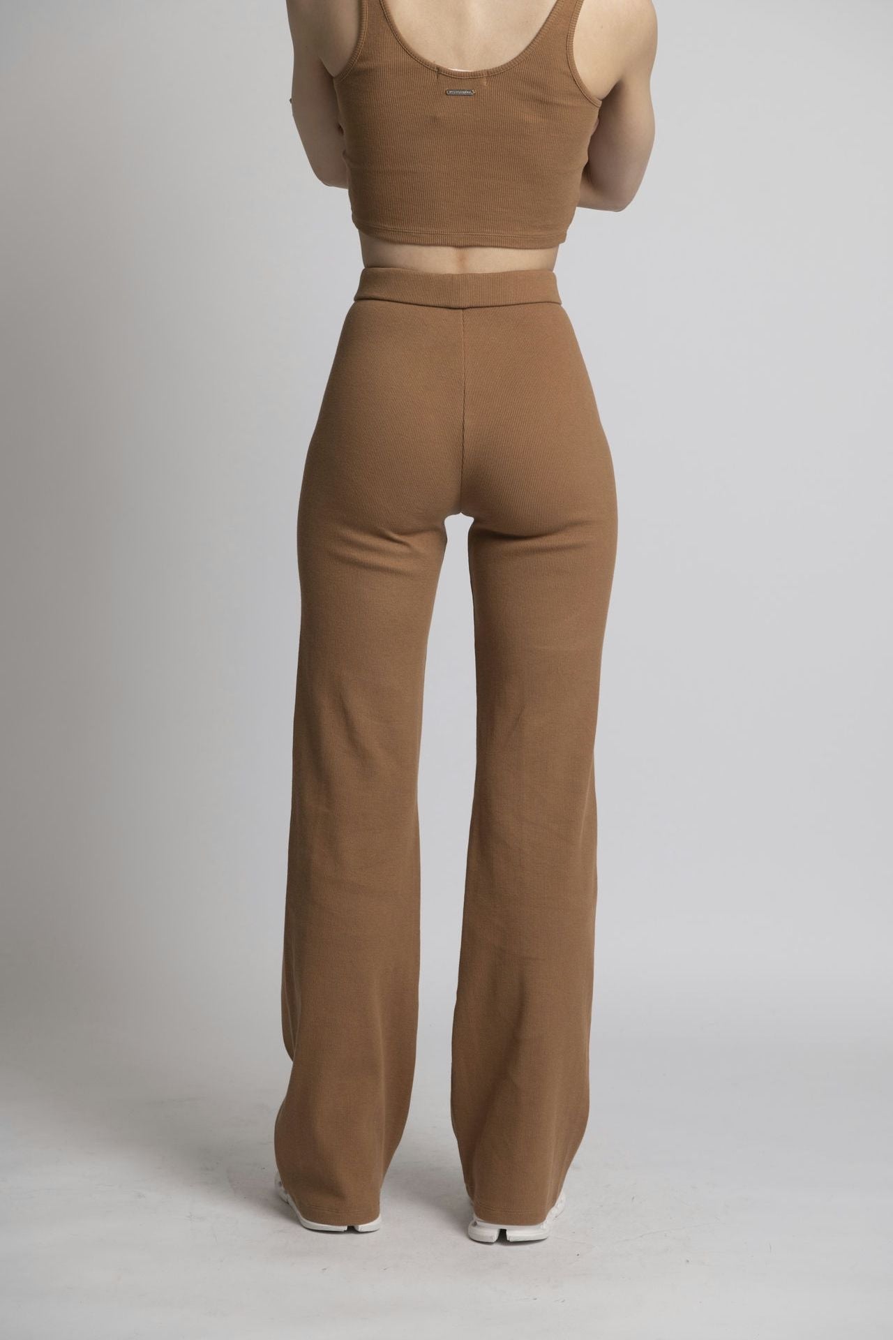 Neo Fitted Wide Pants Beige