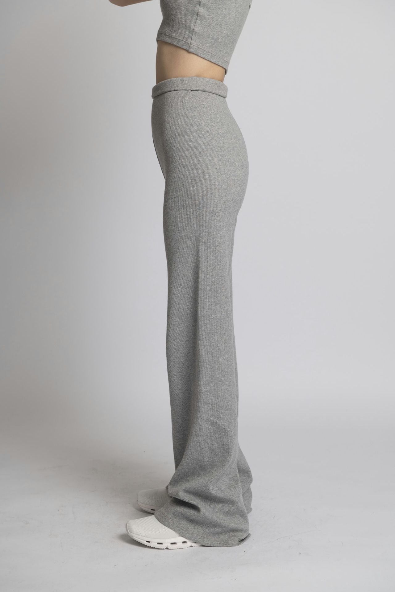 Neo Fitted Wide Pants Gray