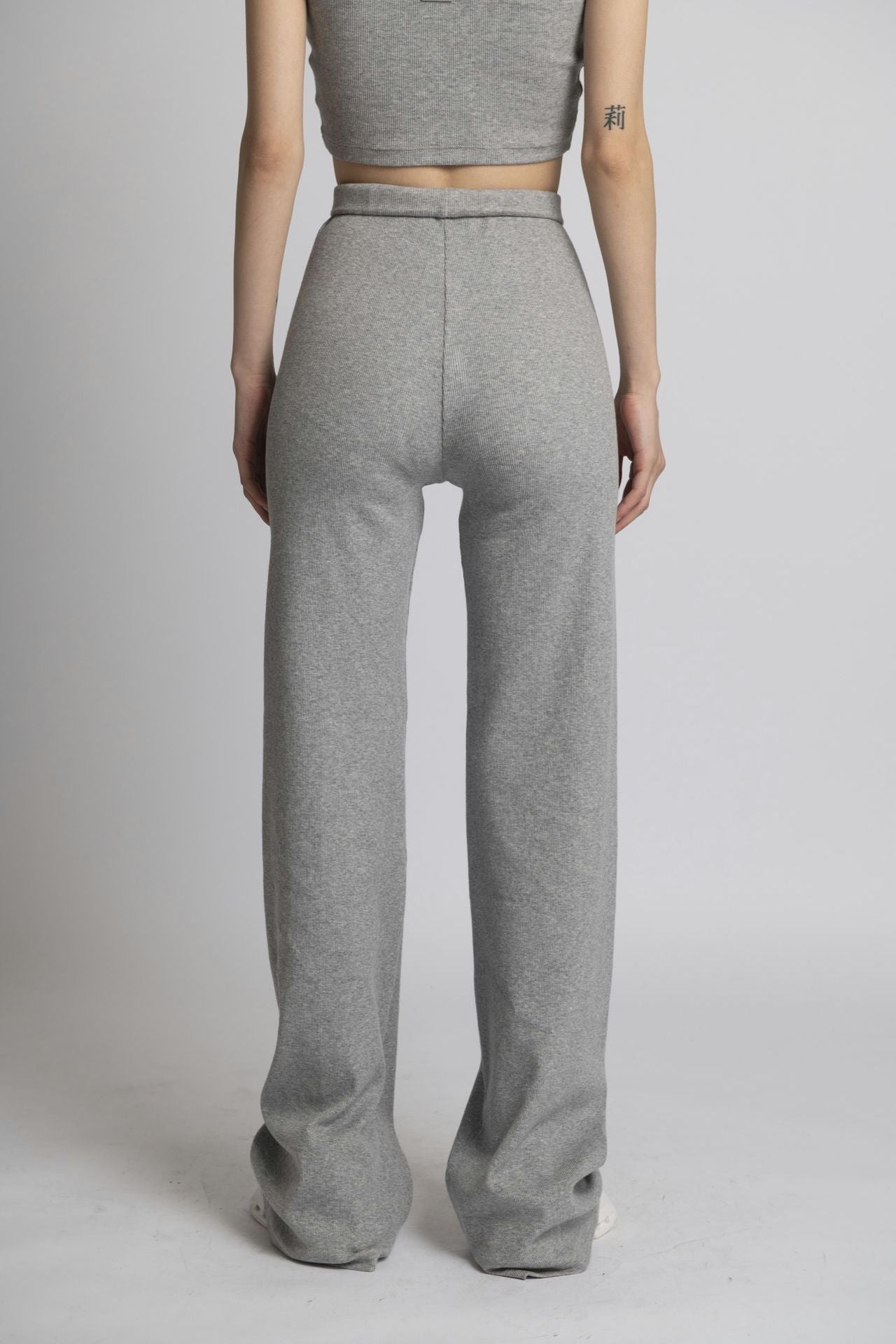 Neo Fitted Wide Pants Gray