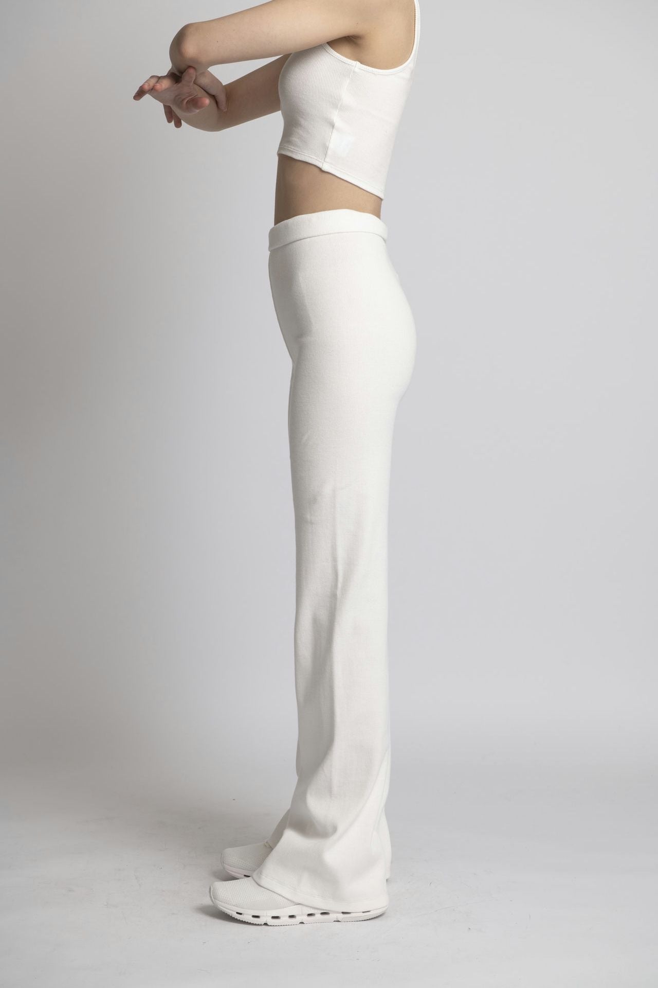 Neo Fitted Wide Pants White