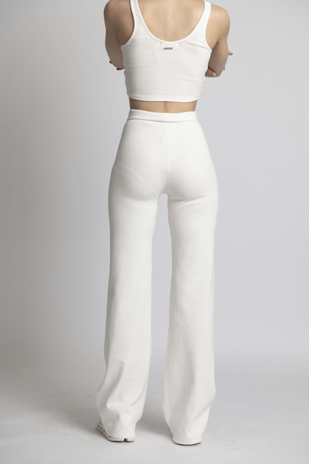 Neo Fitted Wide Pants White