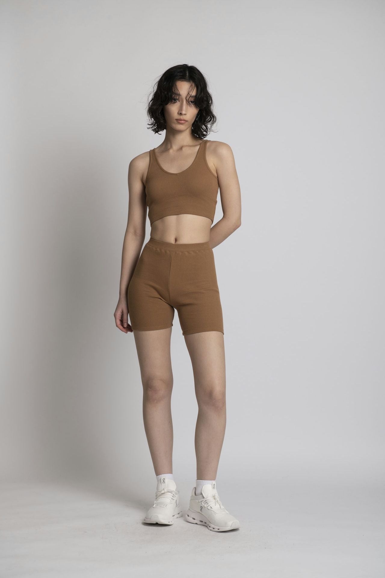 Neo Fitted Bike Shorts Beige