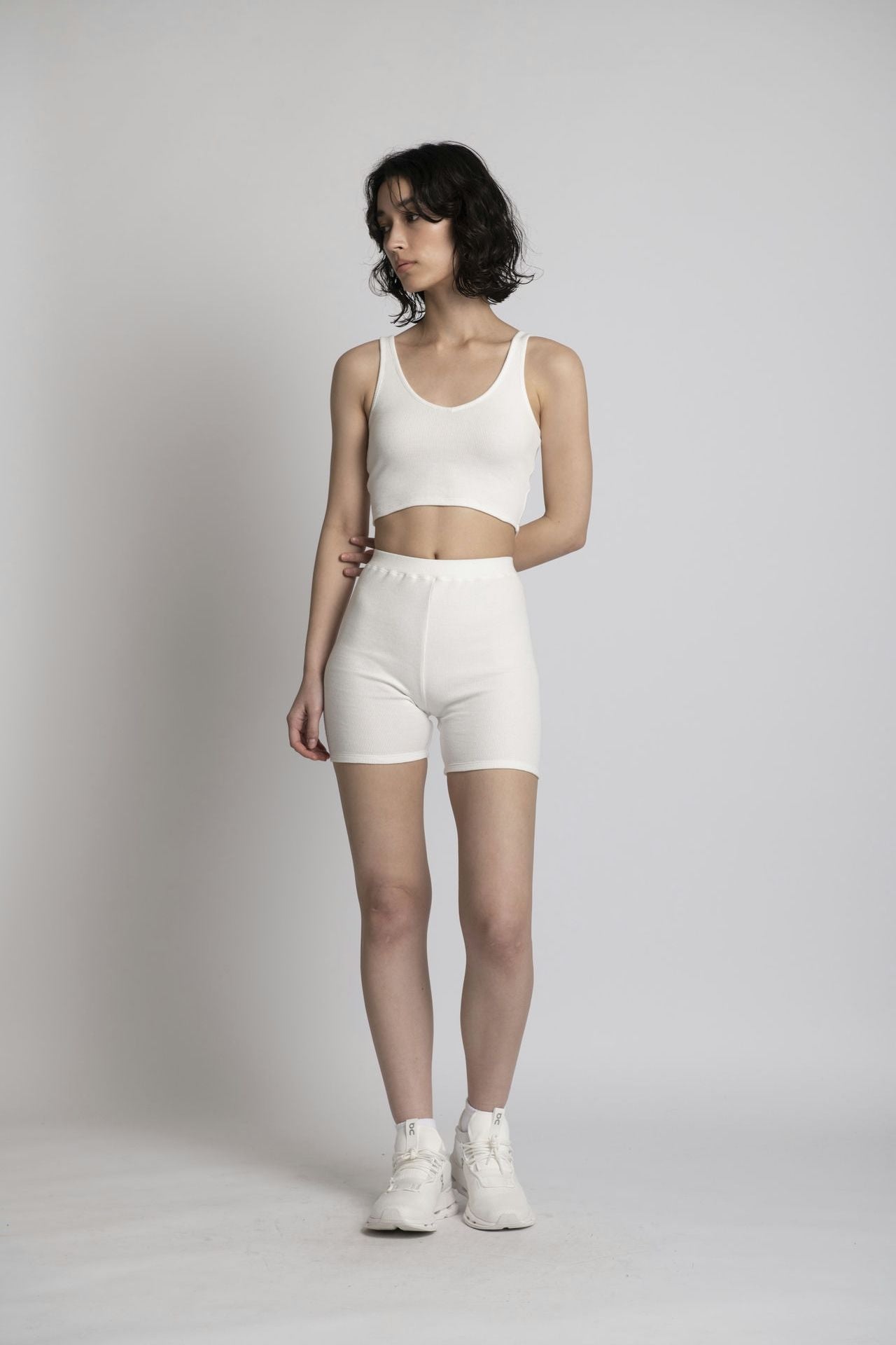 Neo Fitted Bike Shorts White