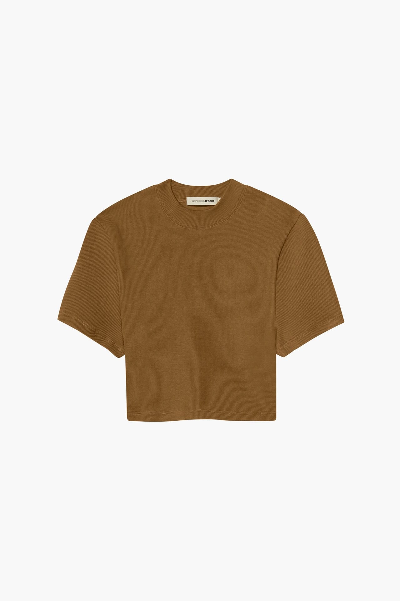 Neo Fitted Cropped Tee Beige