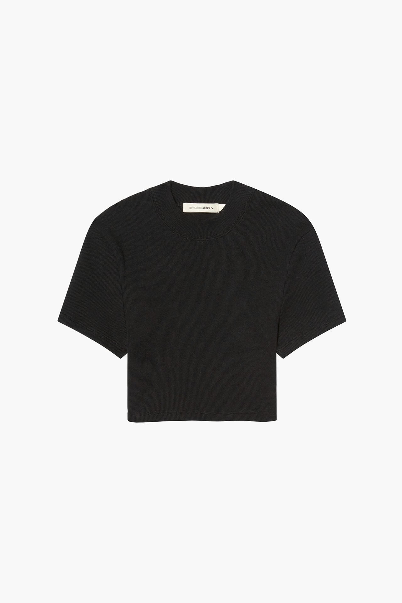 Neo Fitted Cropped Tee Black