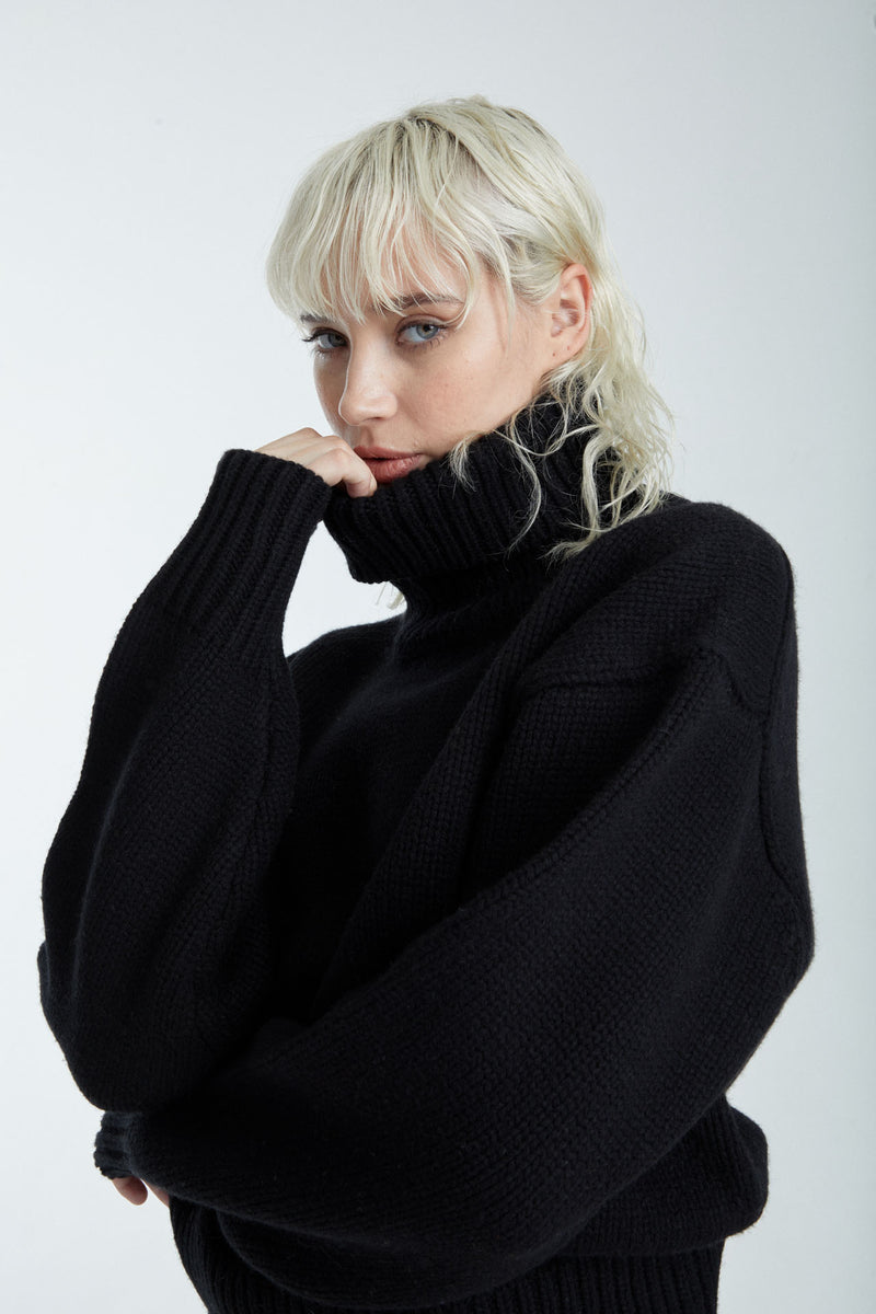 Turtle Neck Knit Sweater – STUDIO R330