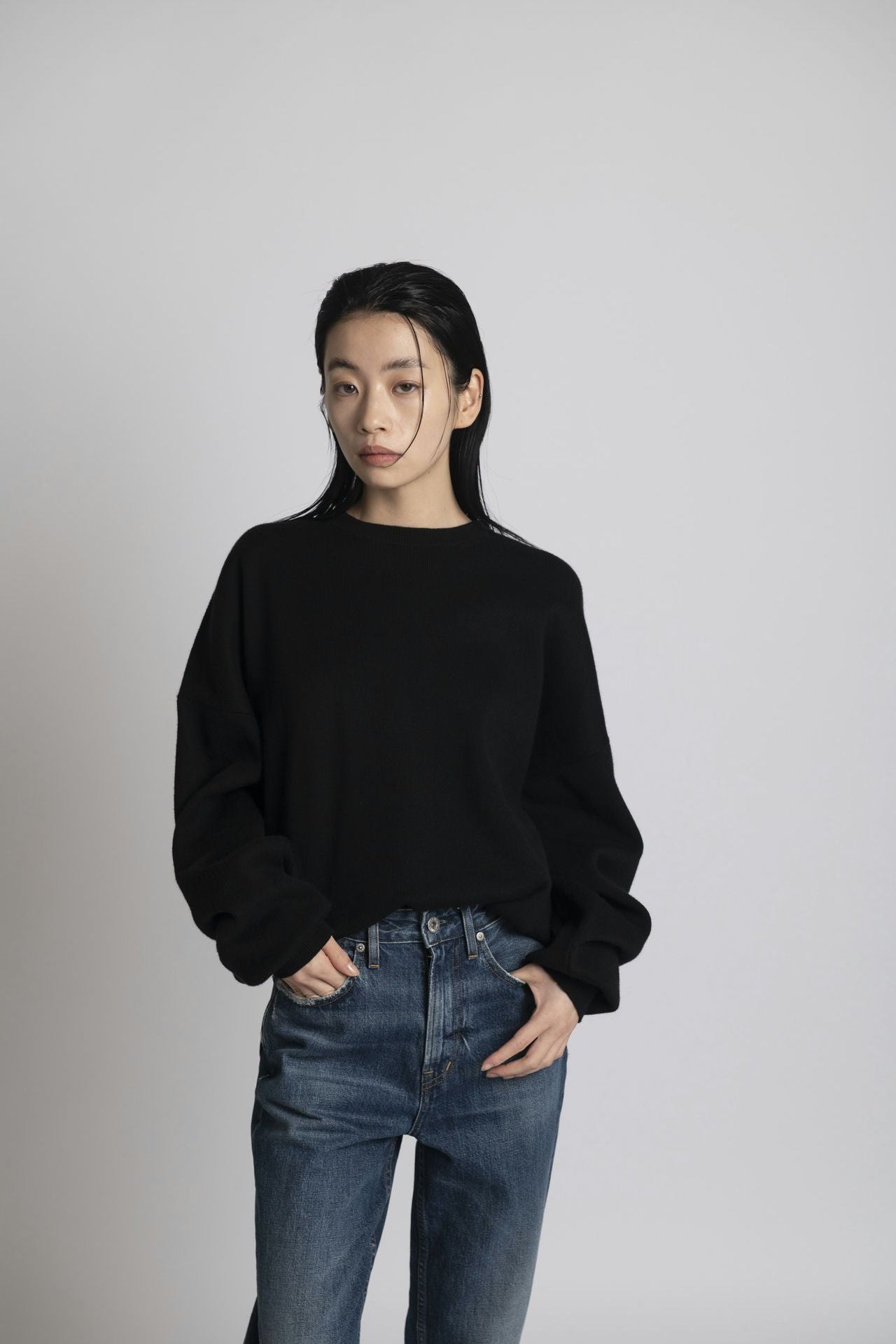 Unisex Organic Cotton Oversized Knit Black