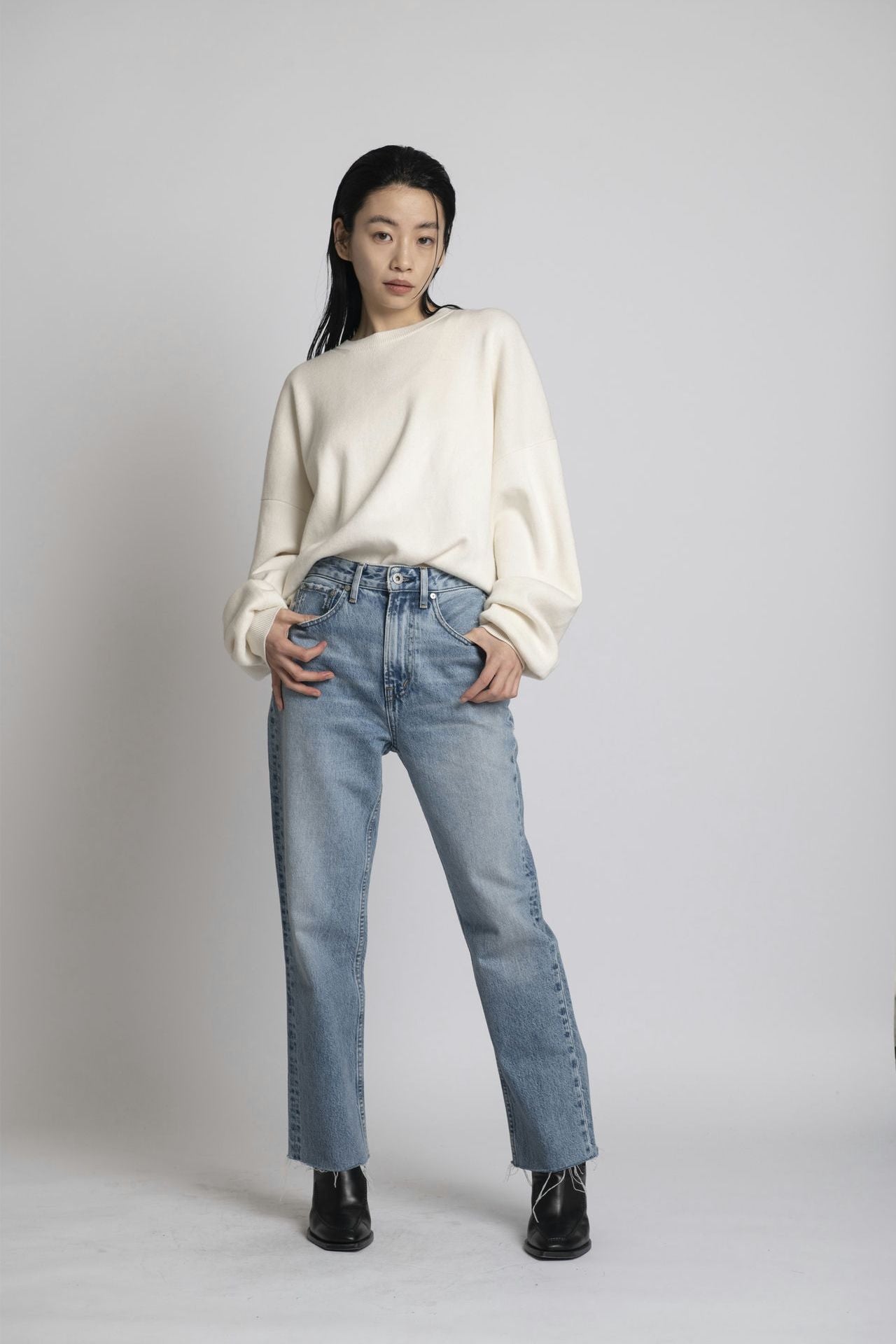 Unisex Organic Cotton Oversized Knit White