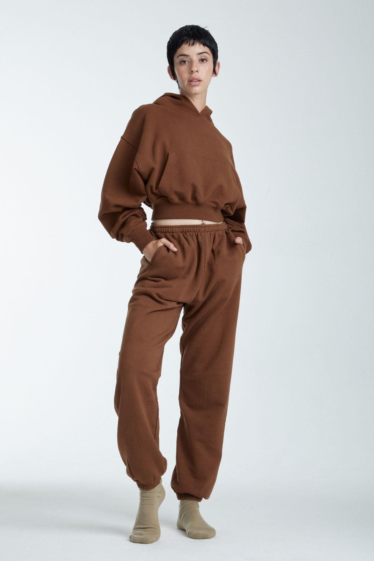 Women's Sweat Joggers Brown