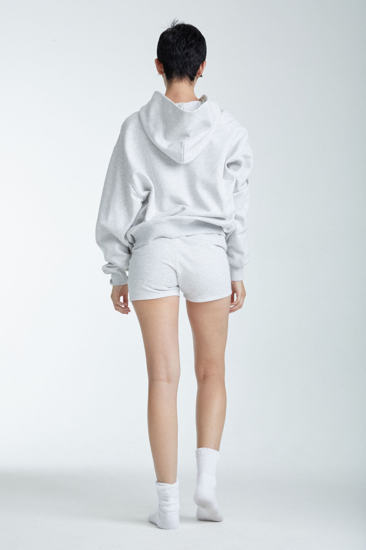 Women's Fitted Sweat Shorts Grey