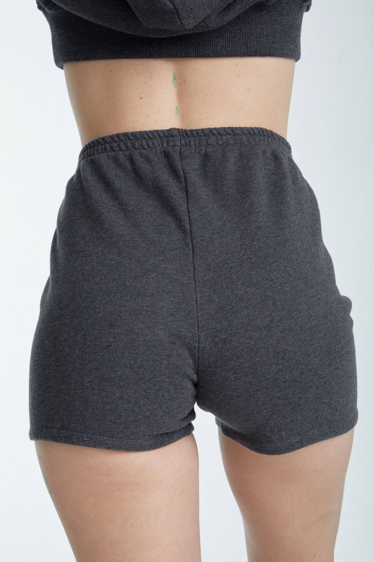 Women's Fitted Sweat Shorts Charcoal