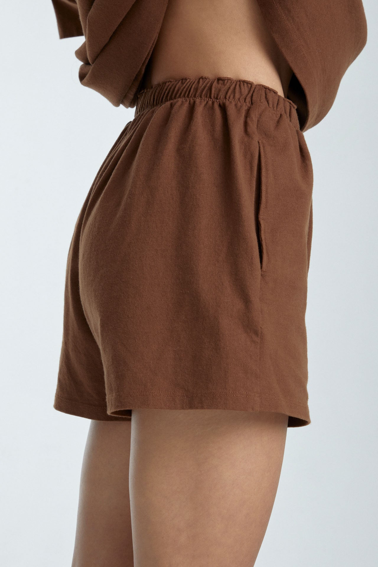 Women's Heavy weight Cotton Shorts Brown