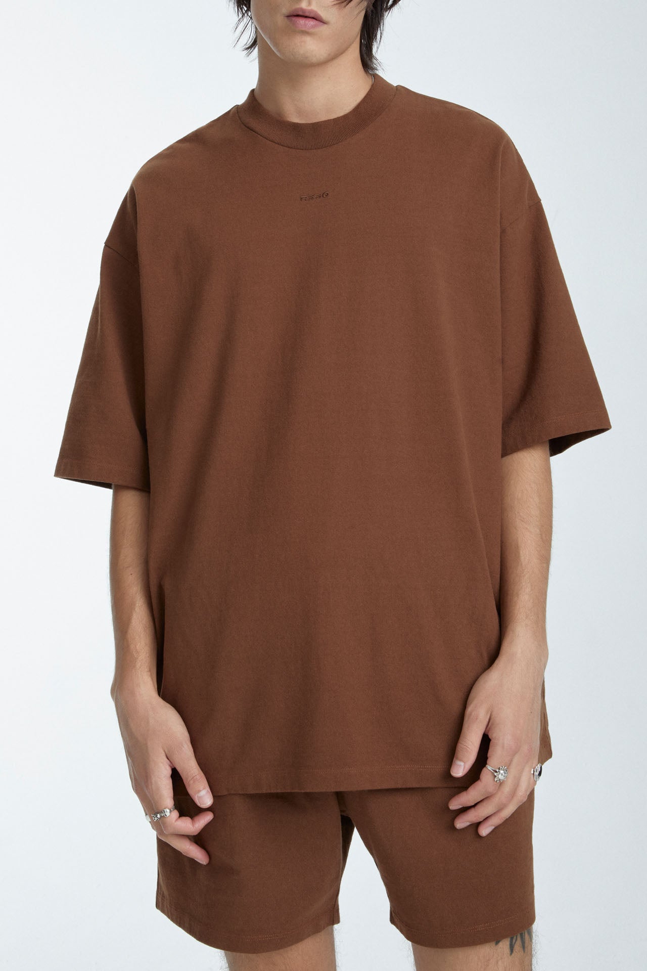 Unisex Heavy weight Cotton Shorts Brown