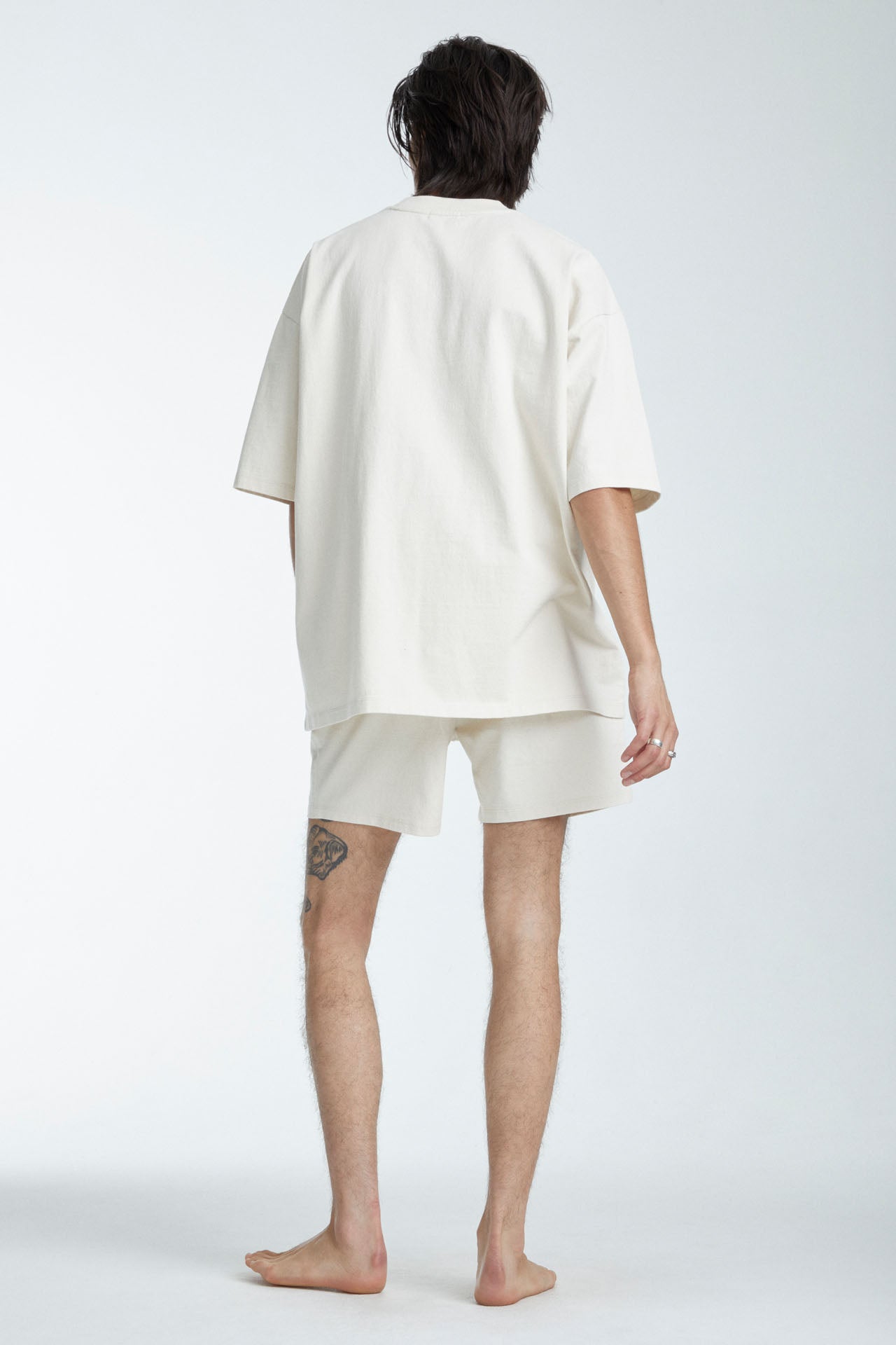 Unisex Heavy weight Cotton Shorts Ecru