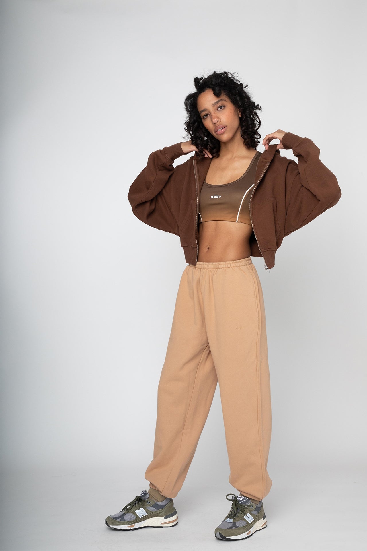 Unisex Sweat Joggers Light Brown