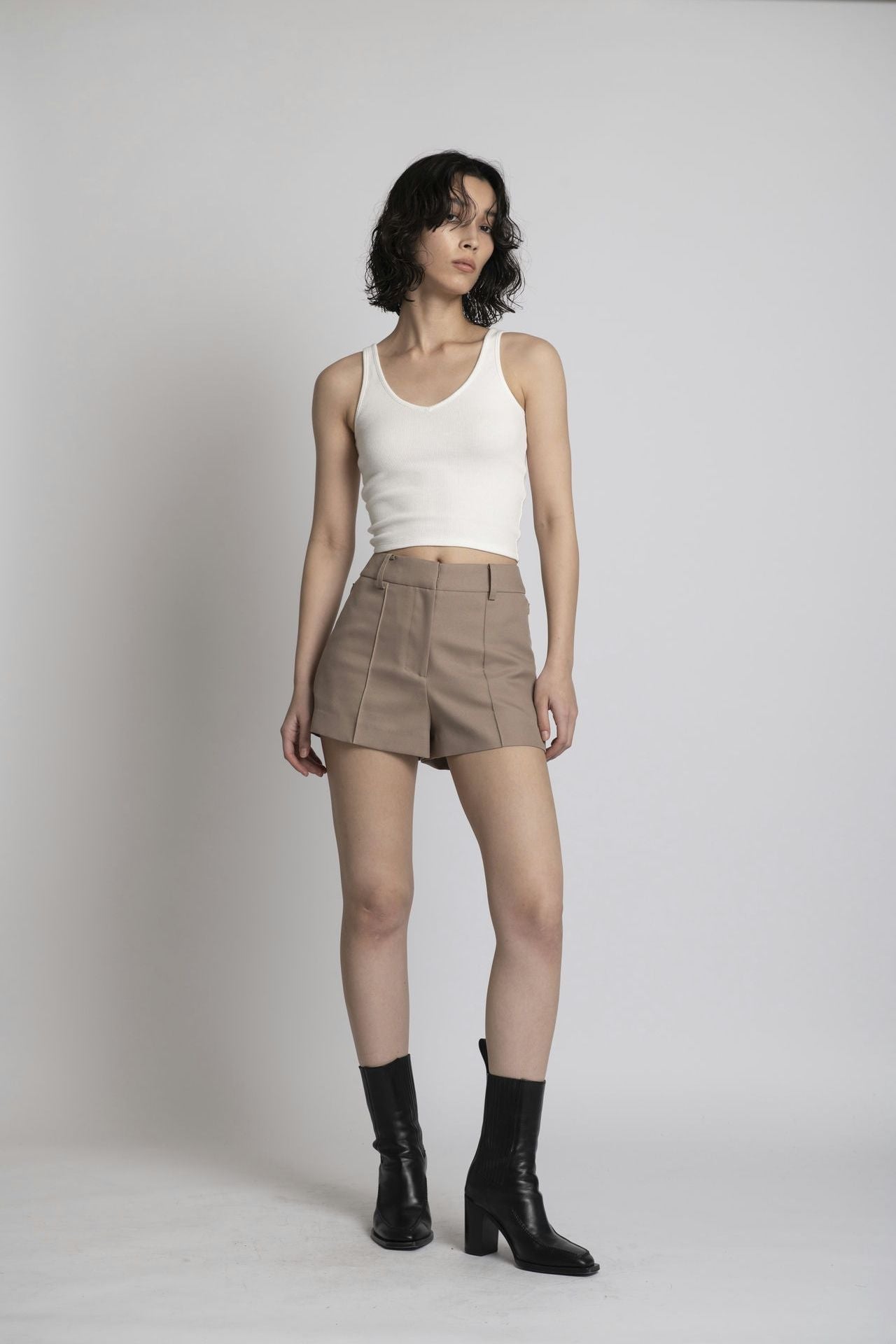 Trouser Shorts Beige