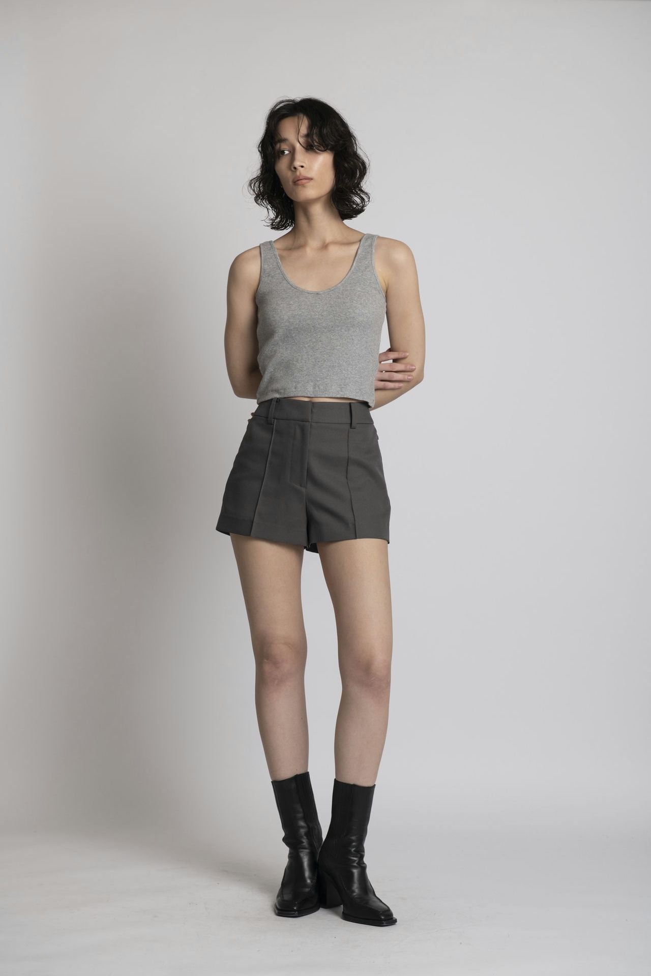 Trouser Shorts Gray
