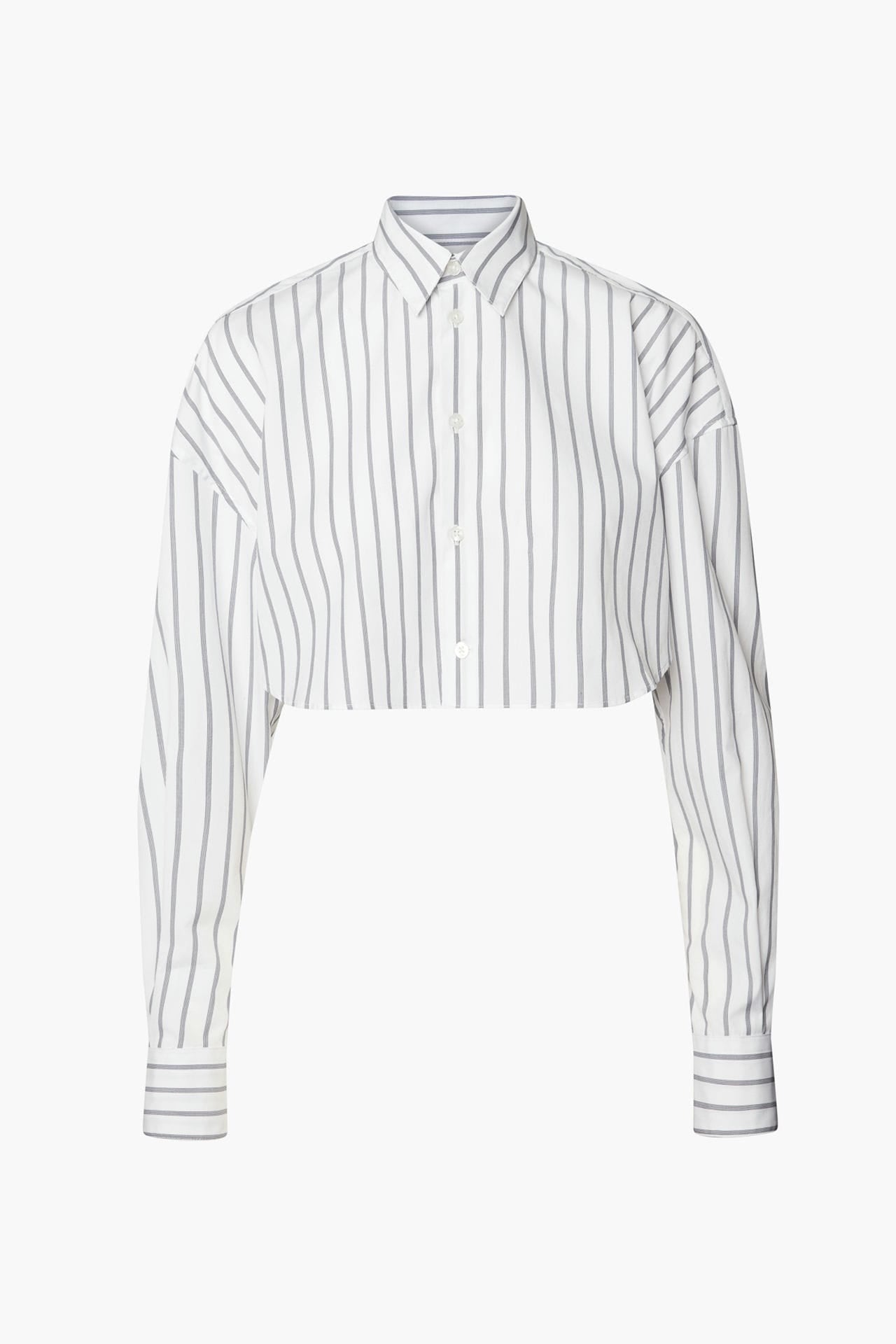 Cropped Shirt White Stripe
