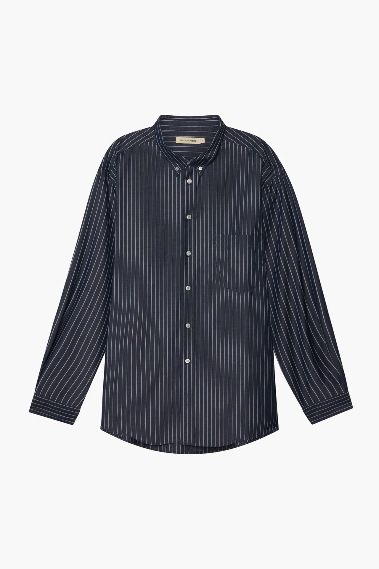 Striped Shirt - Unisex Oversized Fit Navy