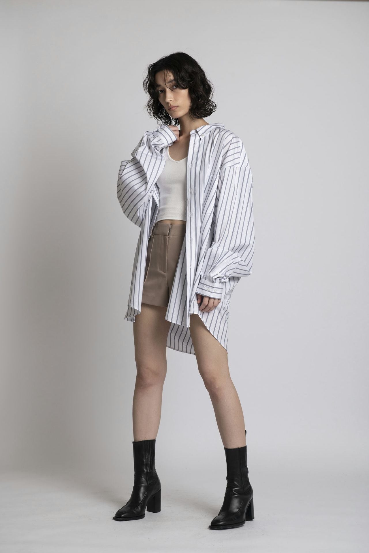 Striped Shirt - Unisex Oversized Fit White