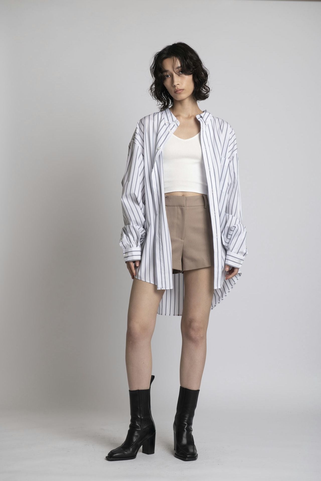 Striped Shirt - Unisex Oversized Fit White